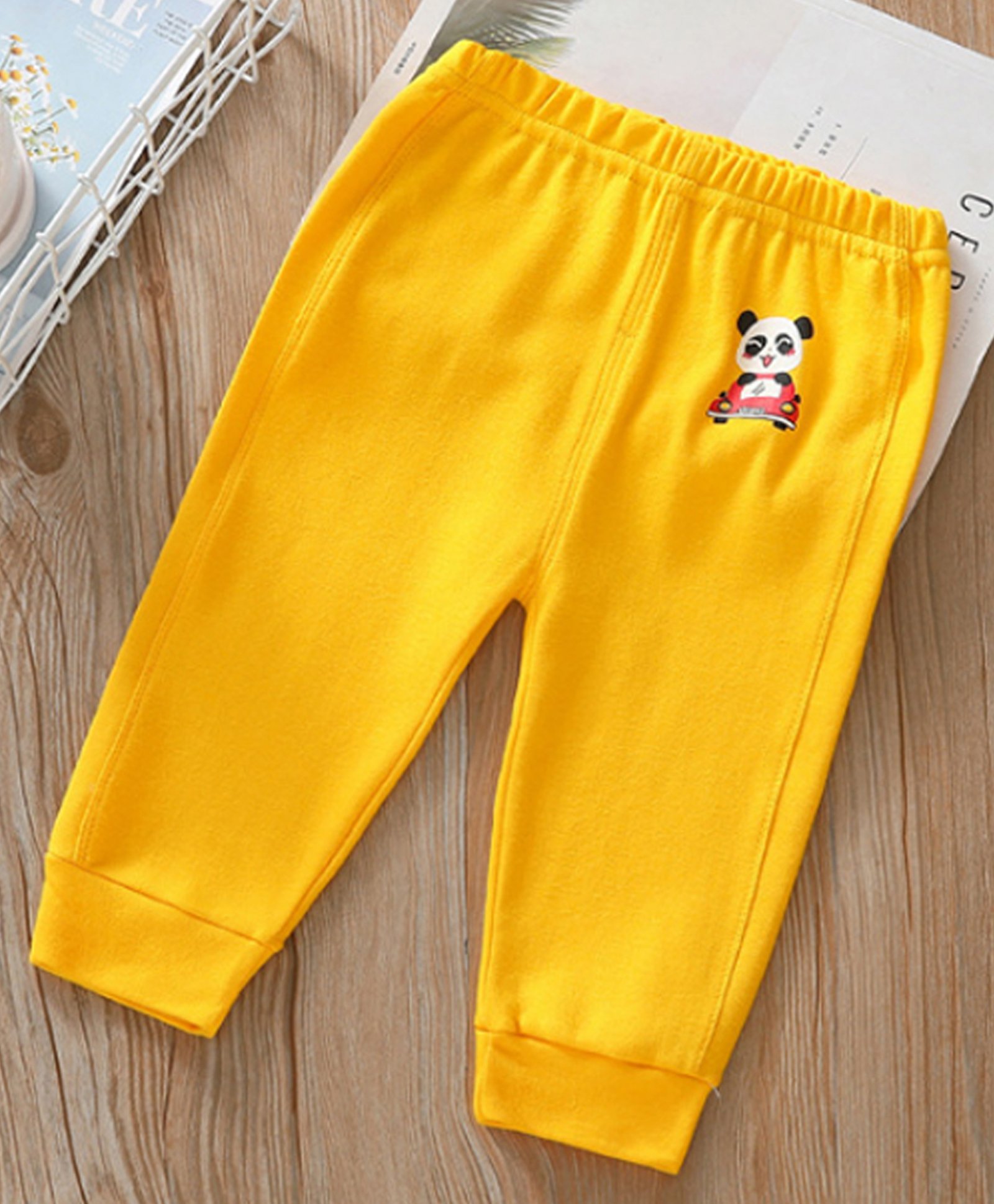 Kookie Kids Full Length Lounge Pant Panda Print - Yellow-picture-14