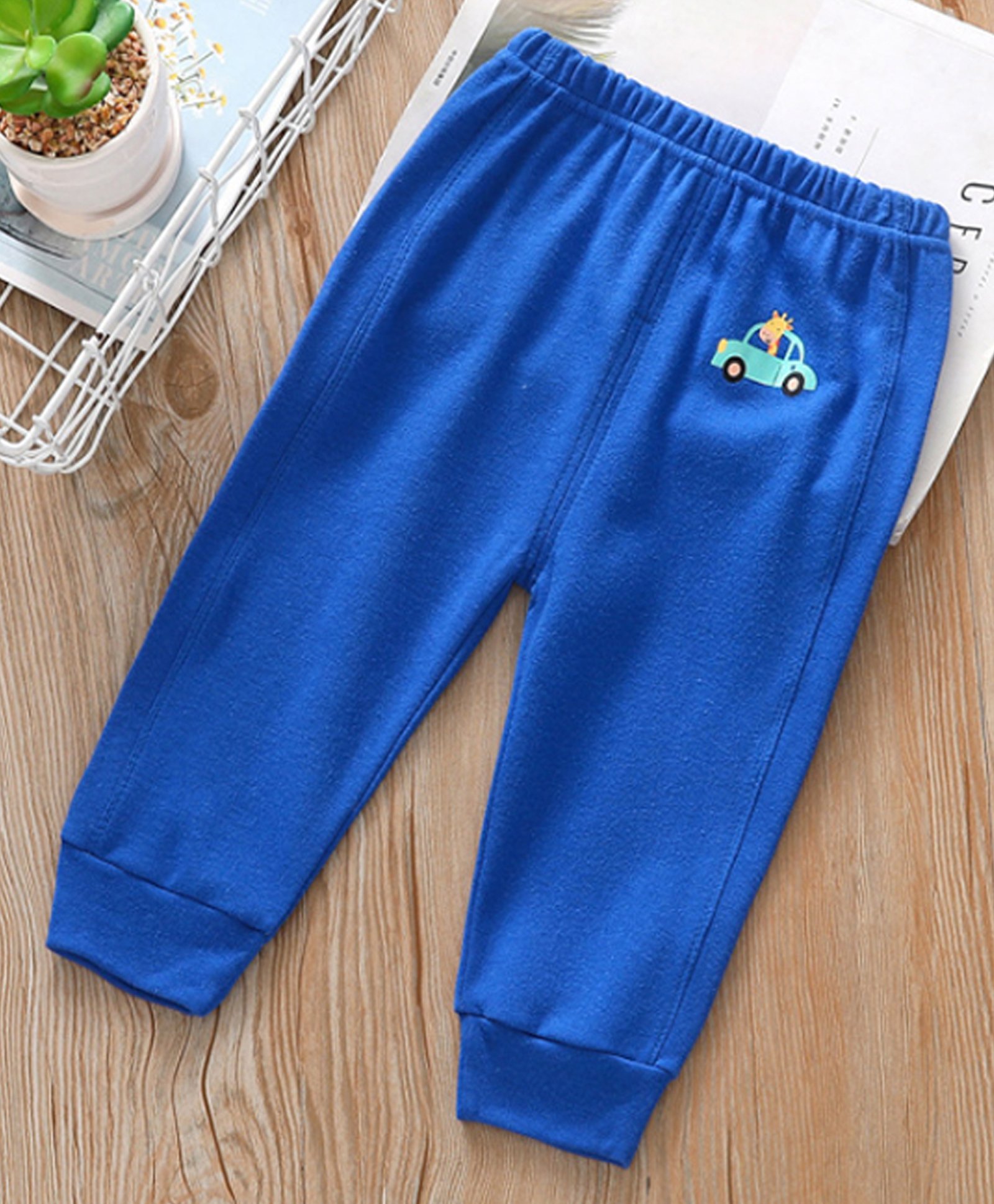 Kookie Kids Full Length Lounge Pant Car Print - Blue-picture-15