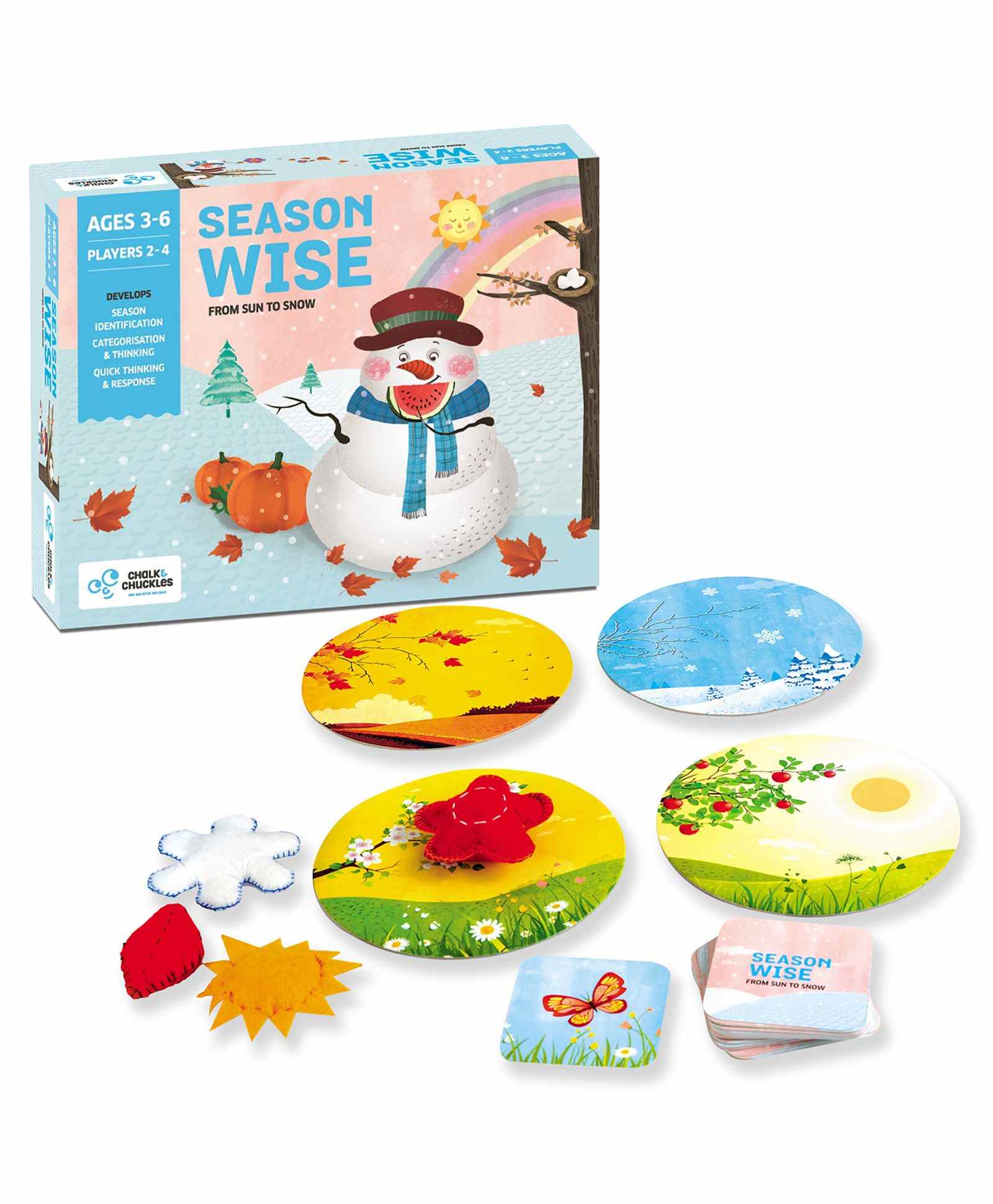 Chalk and Chuckles Season Wise Board Game - Multicolor-picture-18
