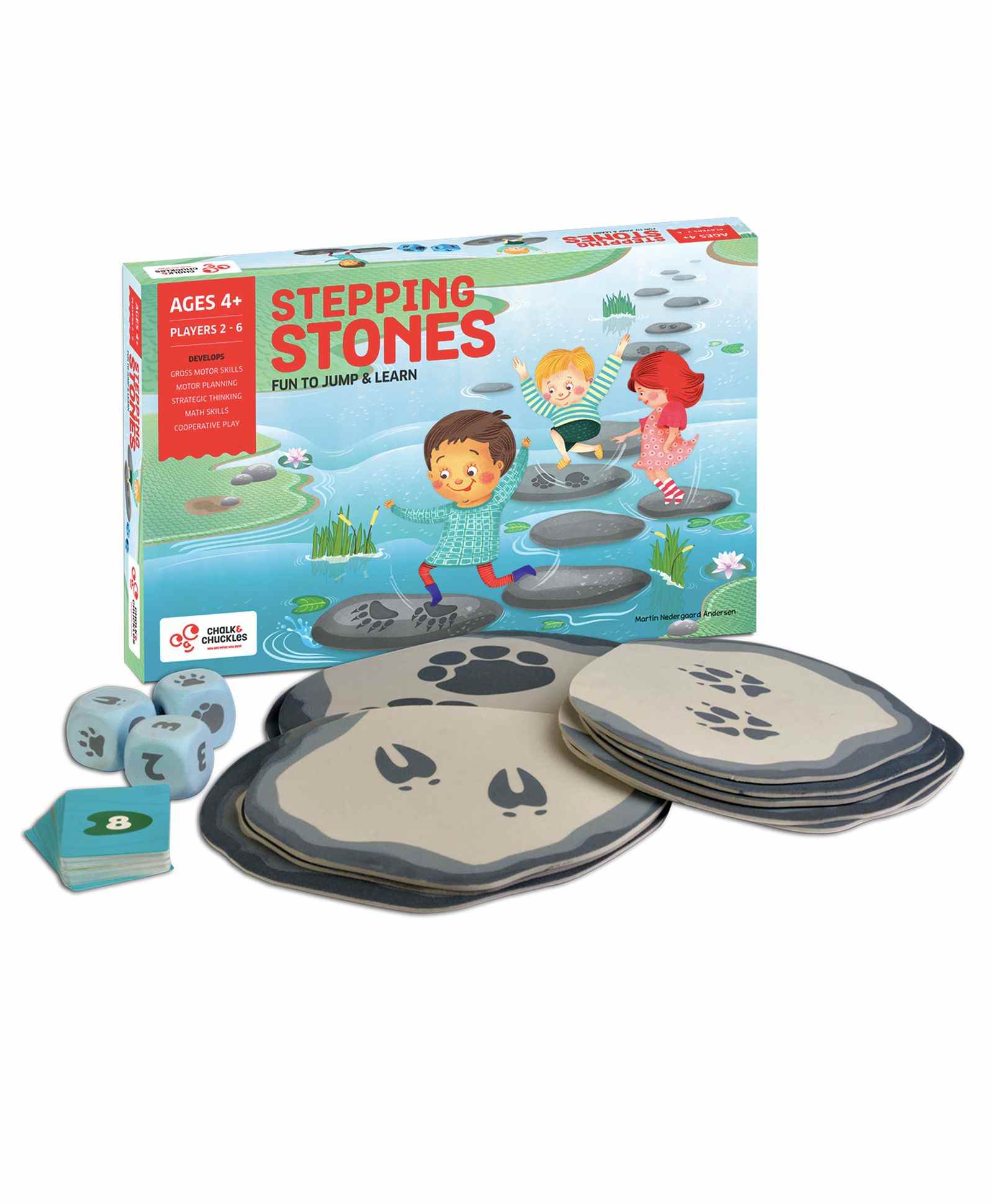Chalk and Chuckles Stepping Stones Jump & Learn Activity Board Game - Multicolor-picture-24