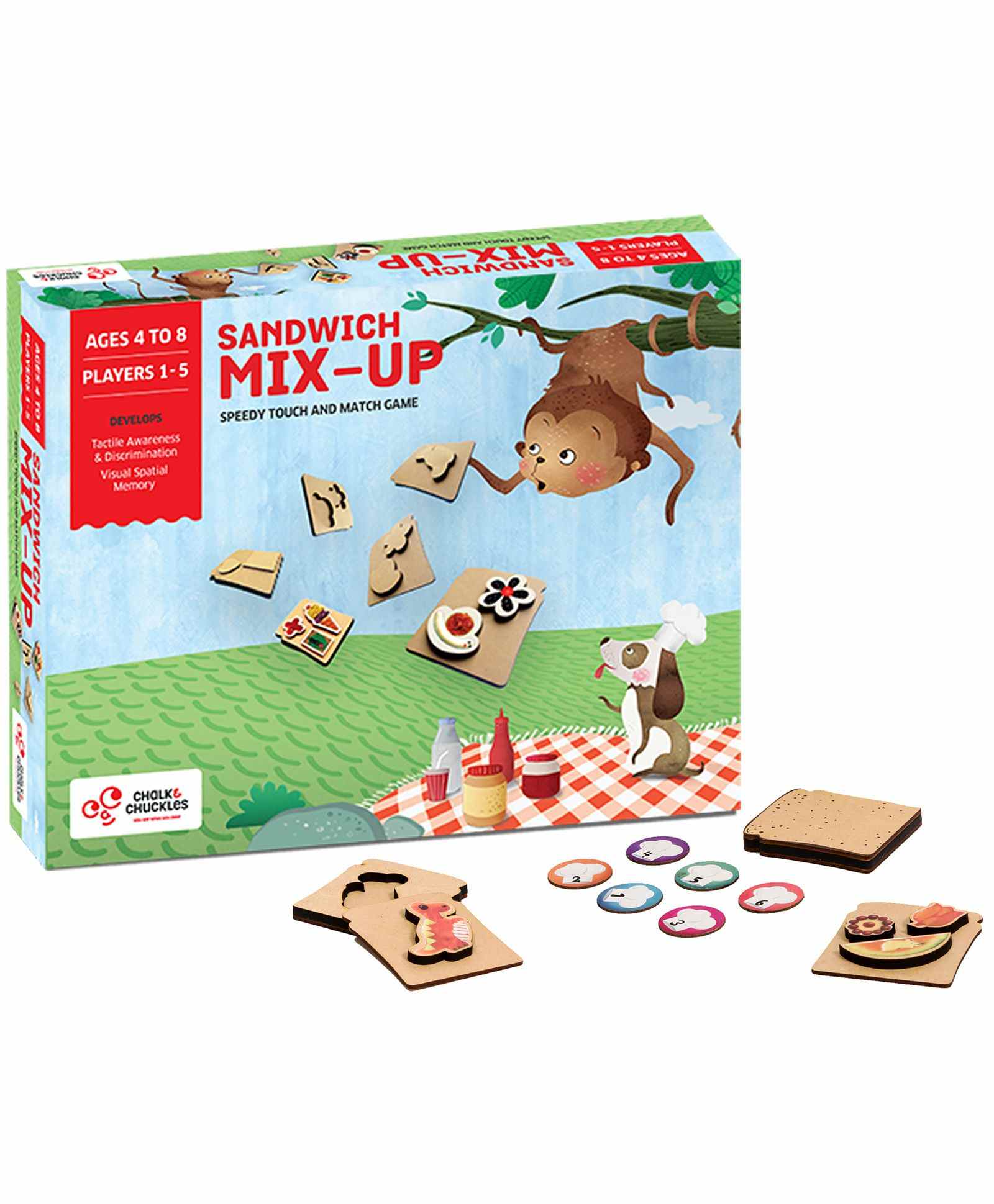 Chalk and Chuckles Sandwich Mix UpTouch & Feel Game - Multicolor-image-17