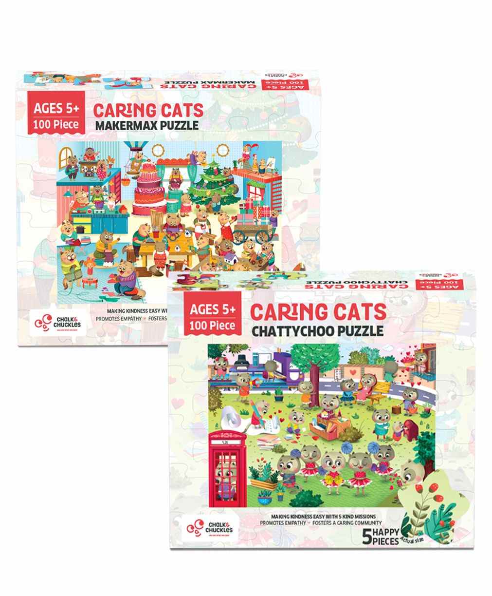 Chalk and Chuckles Chattychoo & Makermax Jigsaw Puzzle Pack of 2 - 100 Pieces Each-image-27