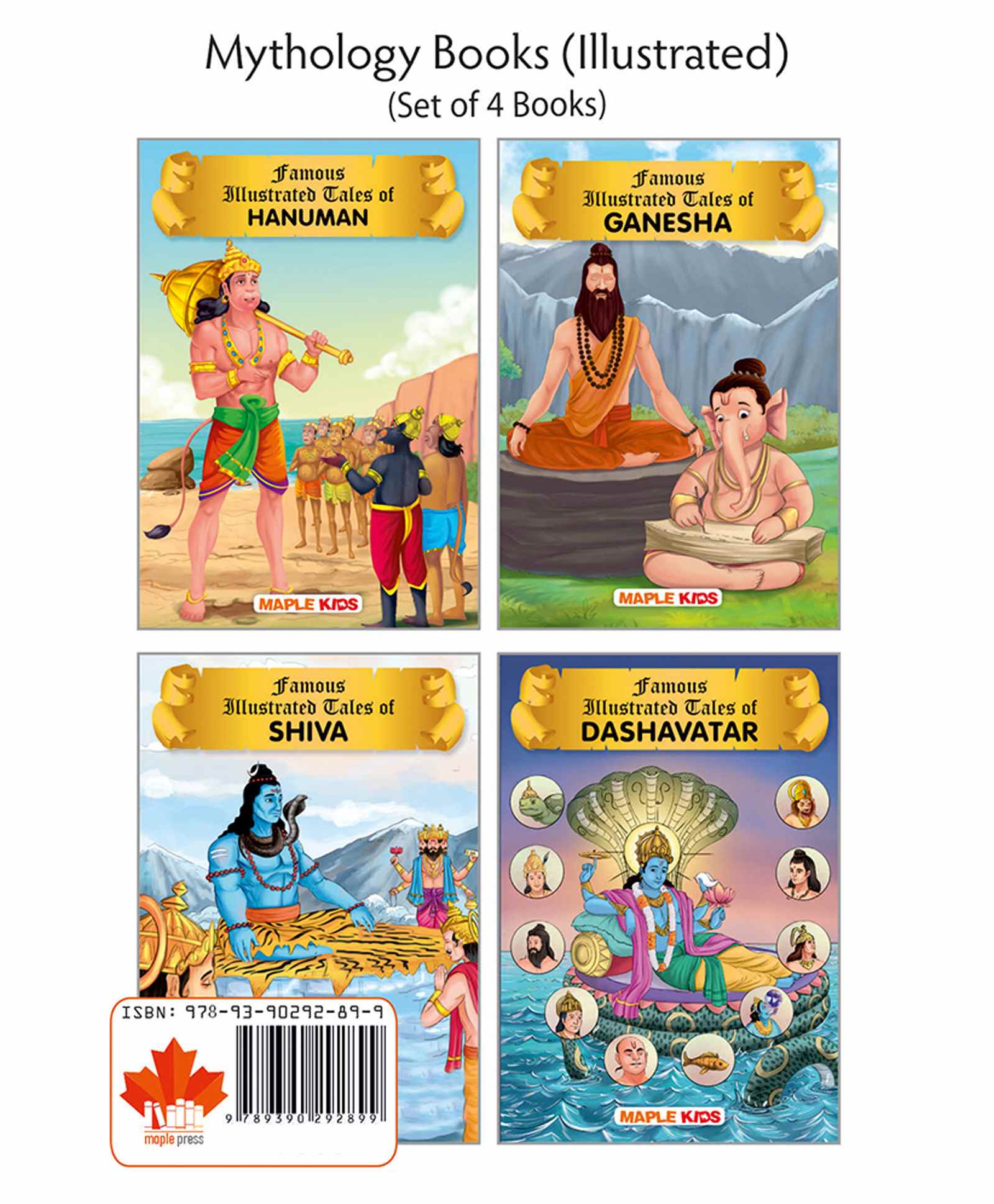 Maple Press Mythology Book Shiva Ganesha Hanuman Dashavatar Set of 4 -  English Online in India, Buy at Best Price from  - 8210954