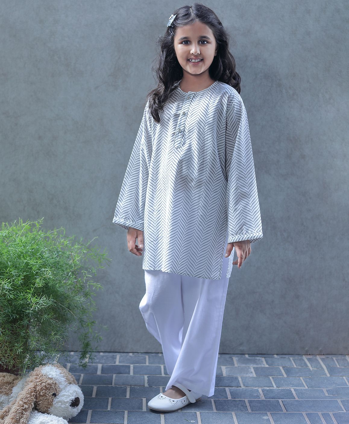 white kurti for 12 year girl