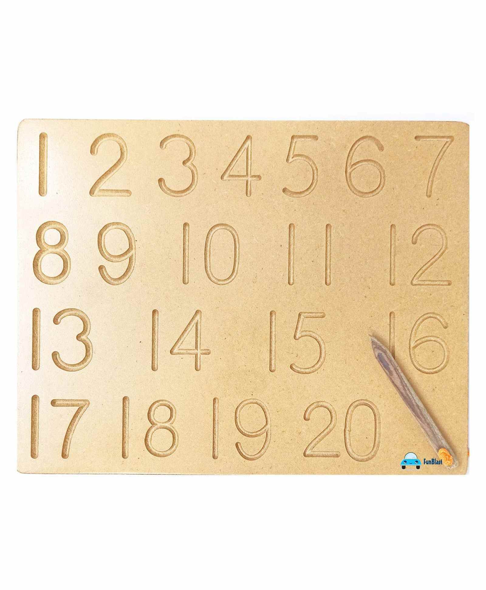 FunBlast Wooden Number Tracing Board - Yellow-picture-15