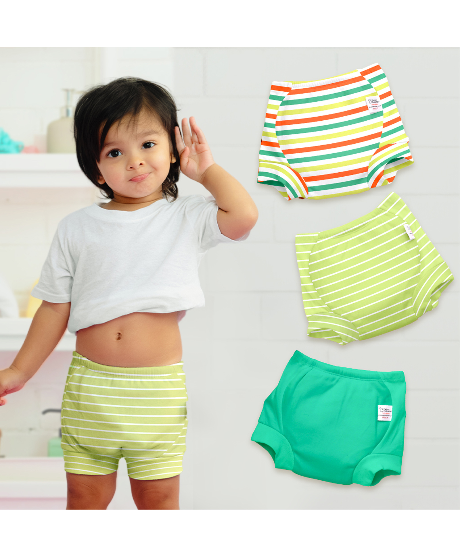SuperBottoms 100% Cotton Padded Underwear Pack of 3 - Multicolour-image-42