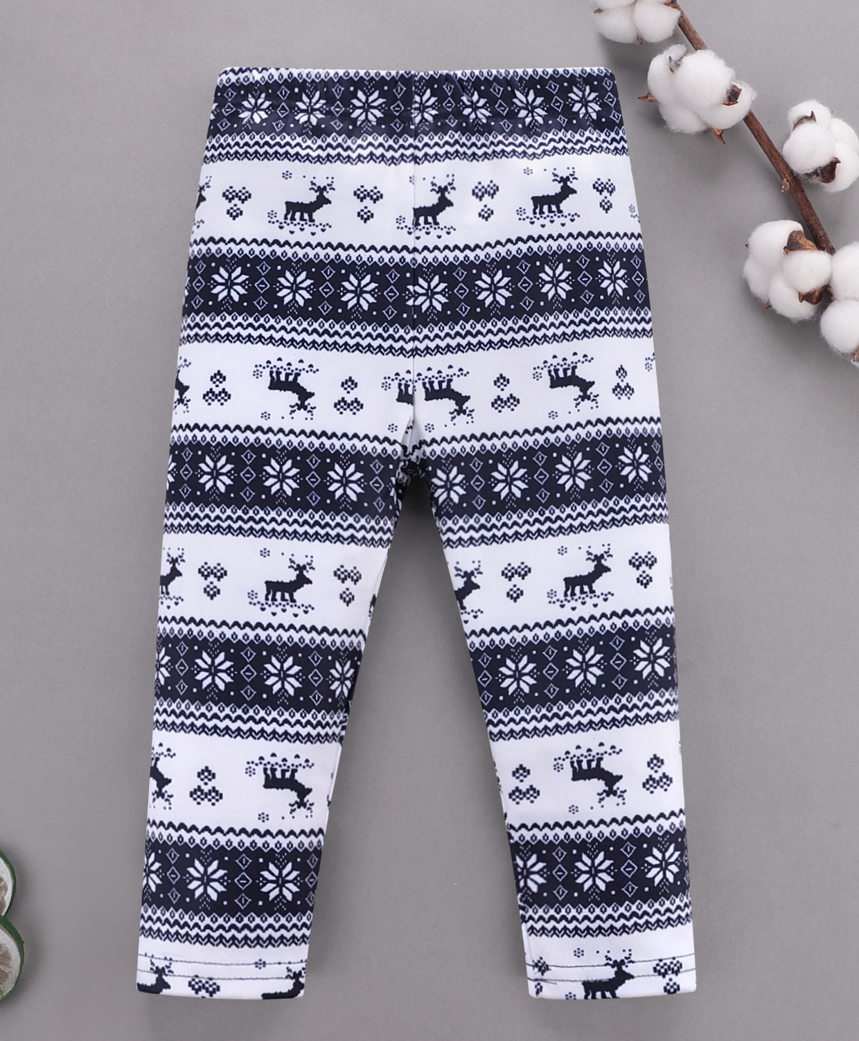 Kookie Kids Full Length Lounge Pants Reindeer Print - Blue-image-15