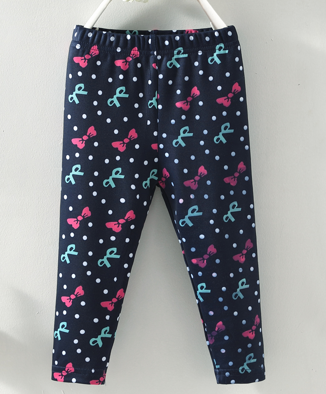 Kookie Kids Full Length Leggings Bow Print - Navy-image-47