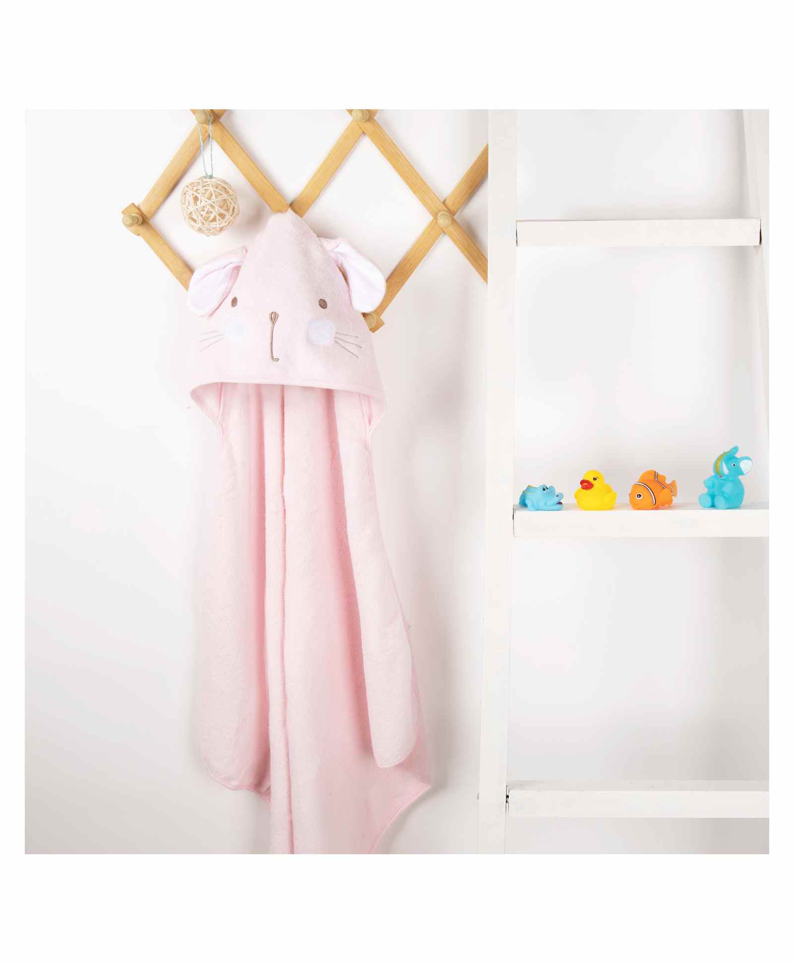 Kicks & Crawl Kitty Design Hooded Towel - Pink-picture-20