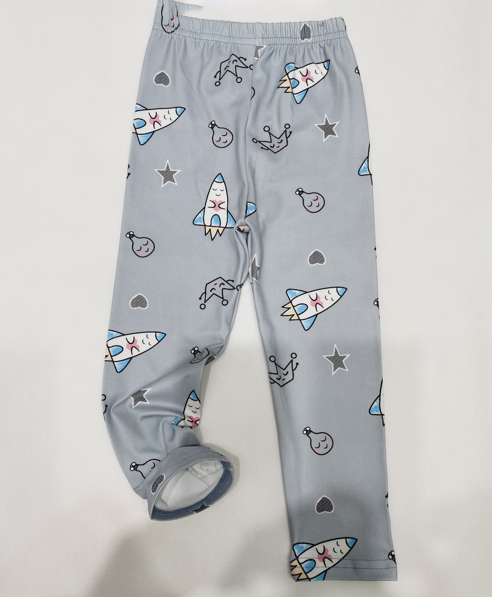 Kookie Kids Full Length Leggings Rocket Print - Grey-picture-14