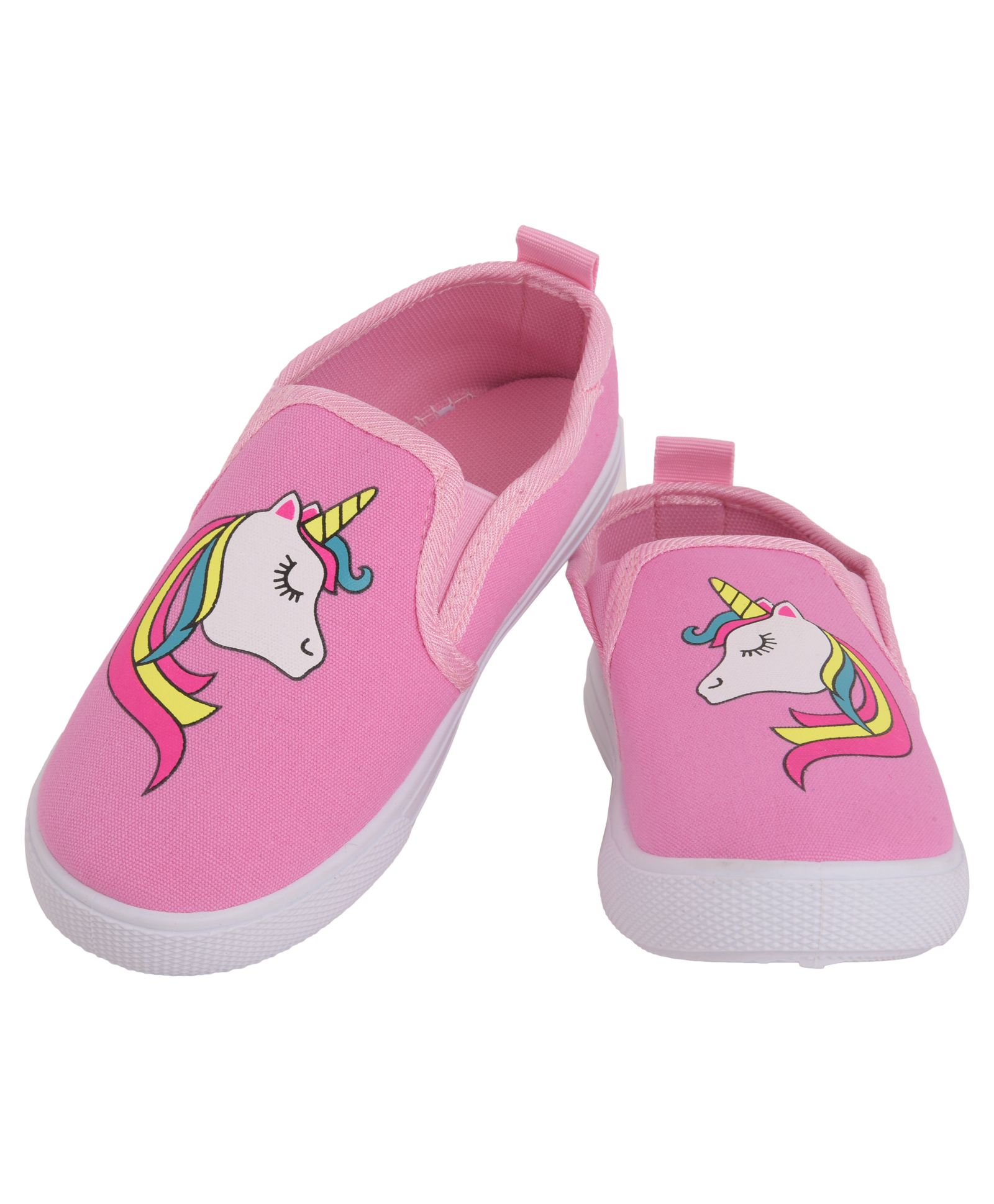 Yellow Bee Unicorn Design Canvas Shoes 