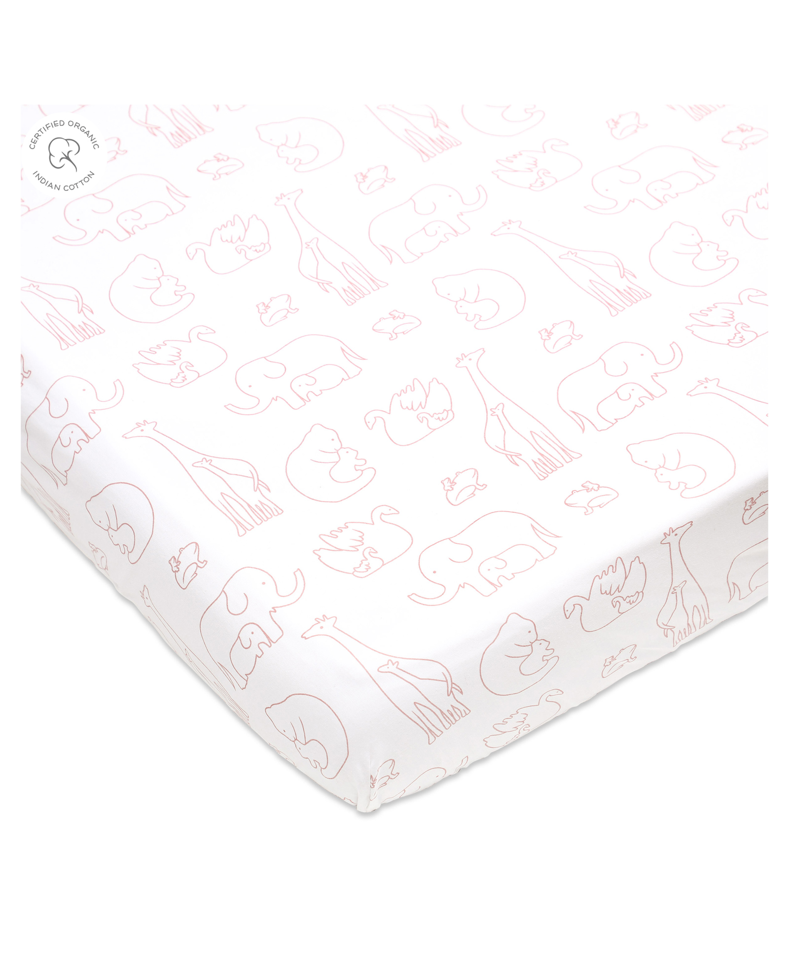 Masilo Organic Cotton Fitted Cot Sheet - White-picture-16