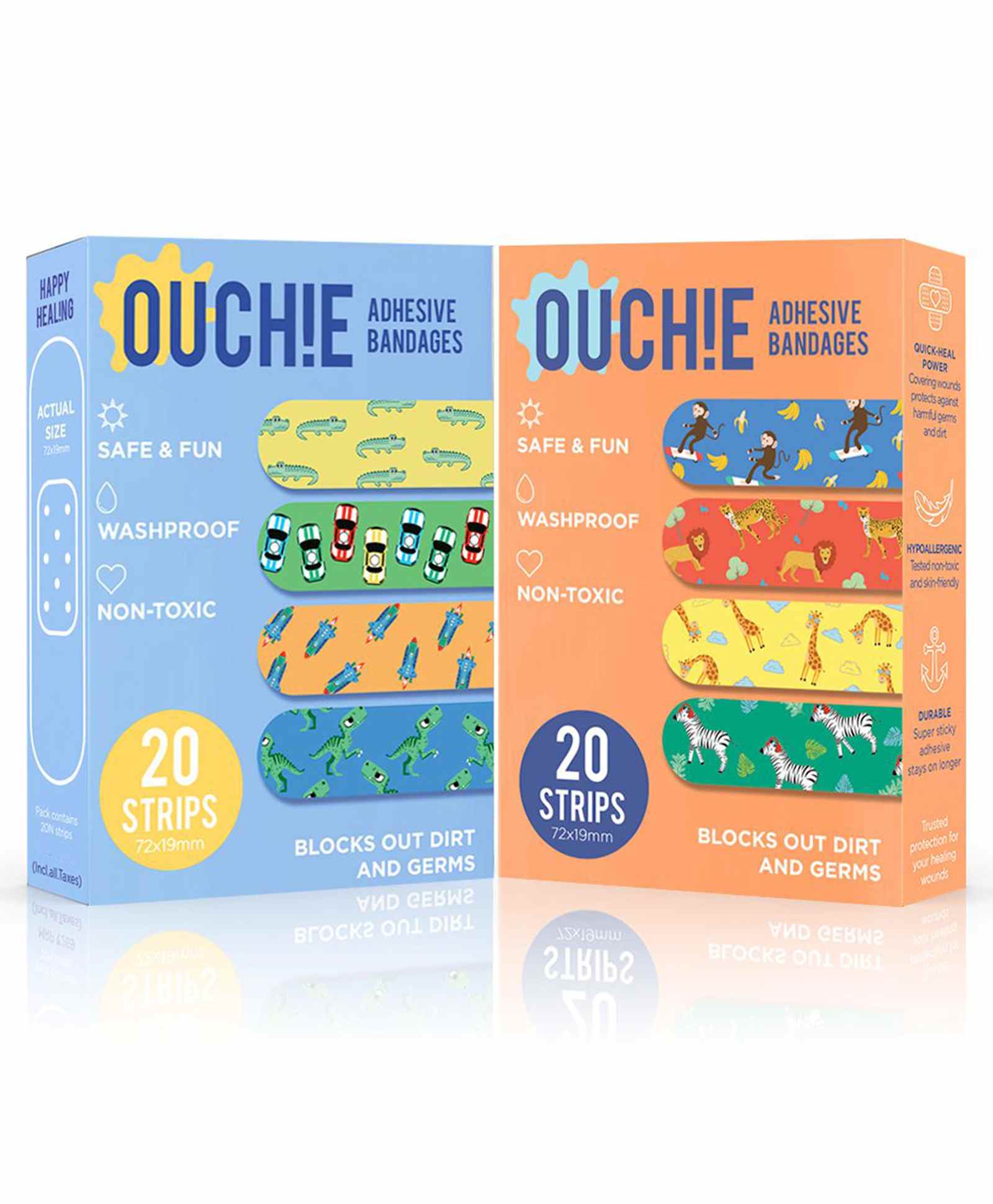 Aya Papaya Ouchie Non-Toxic Printed Bandages Pack of 2 - 20 Bandages each-picture-13