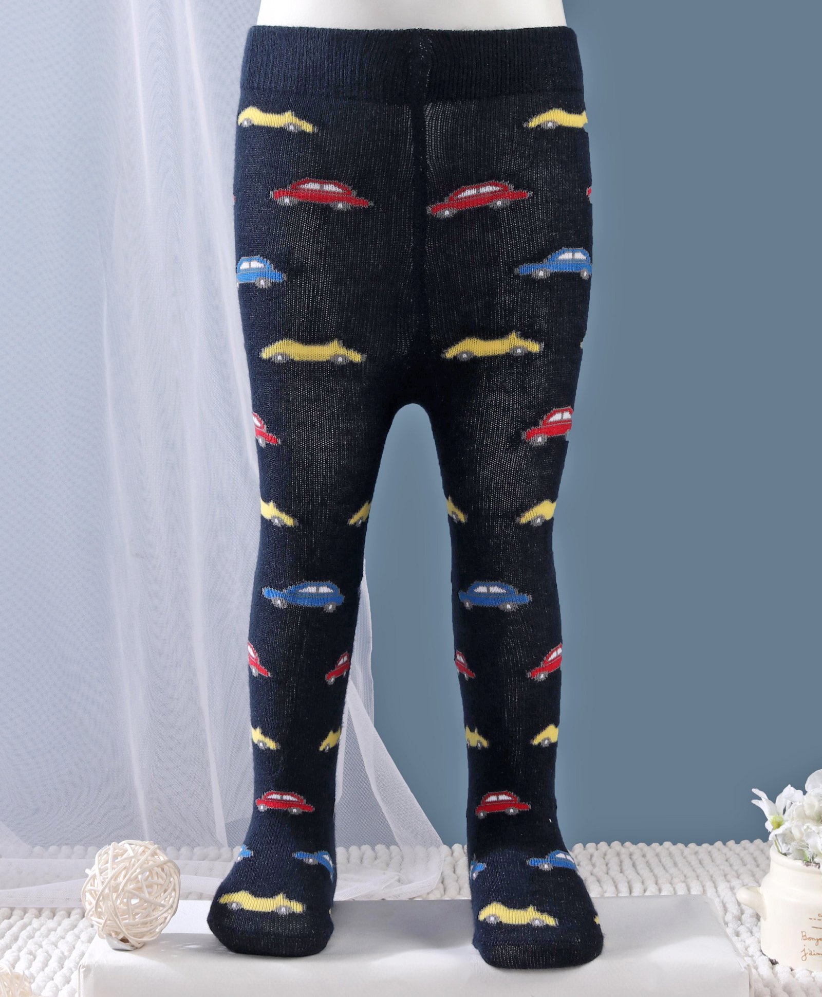 Mustang Footed Tights Car Design - Navy-image-44