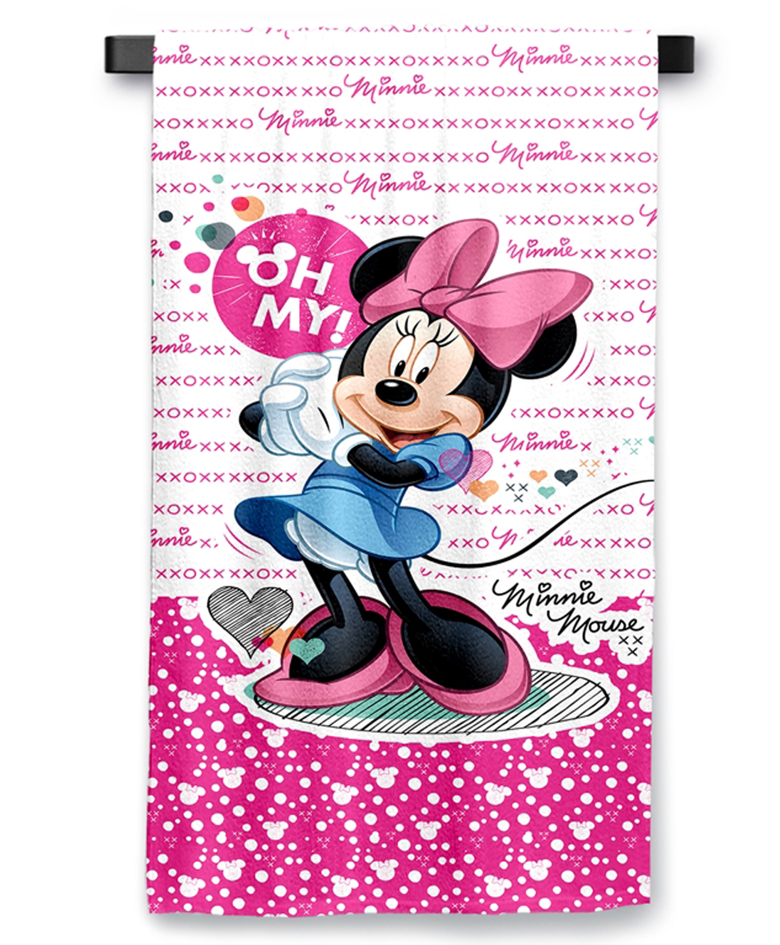 Sassoon Minnie Mouse Printed Bath Towel with Gift Box - Multicolor-image-36