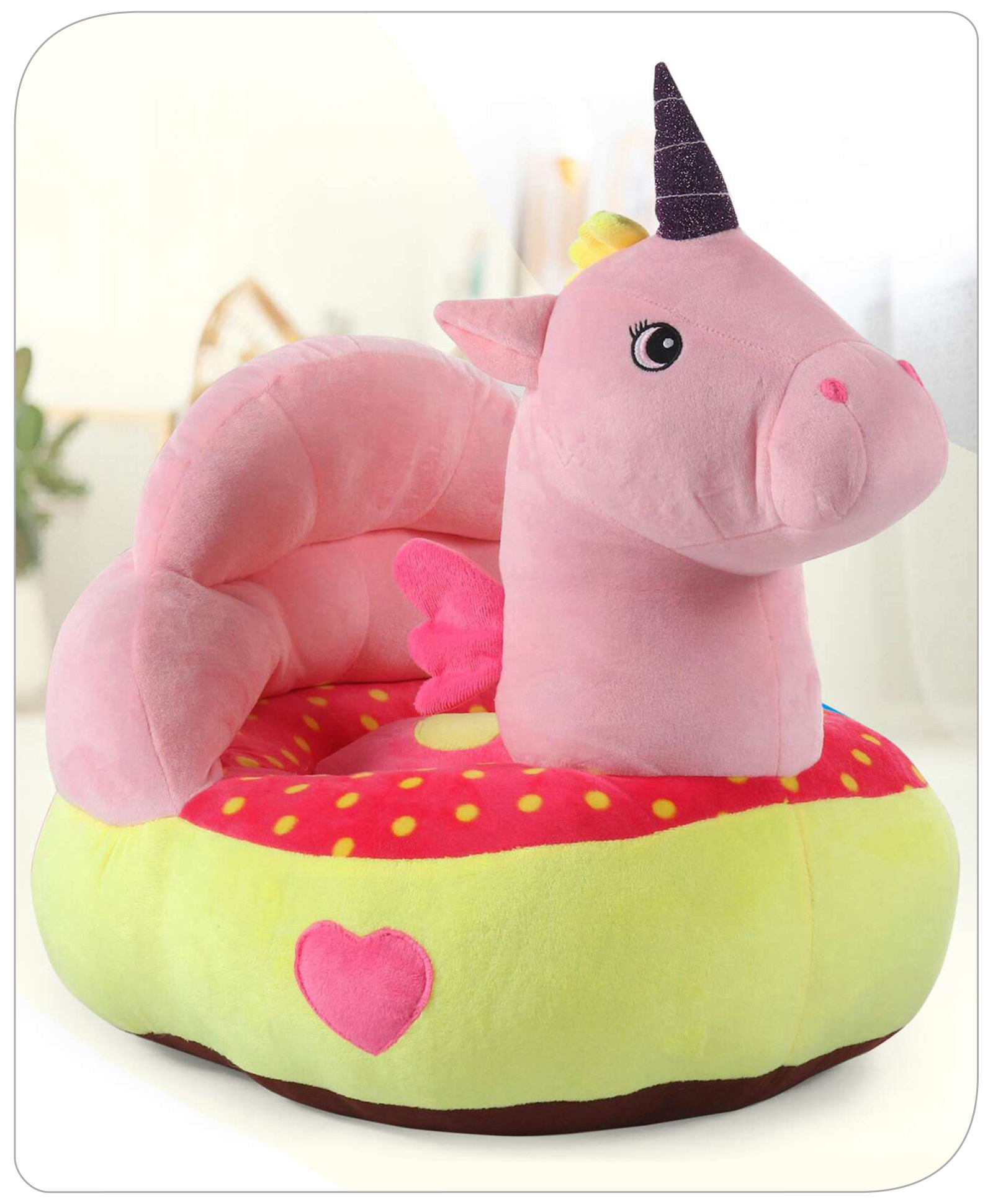 Babyhug Unicorn Shaped Sofa Seat - Pink