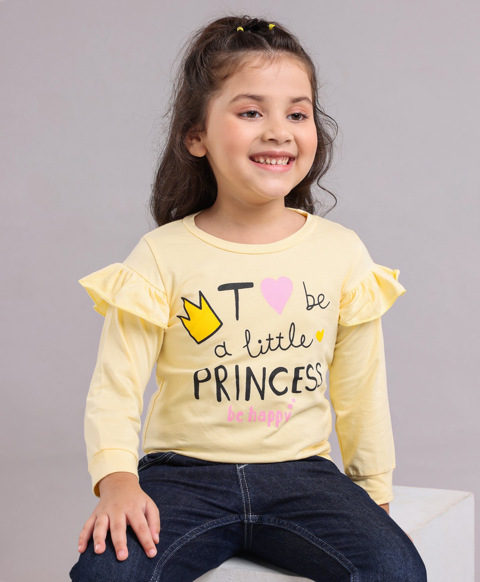 Kookie Kids Full Sleeves Printed Sweatshirt - Yellow-image-45