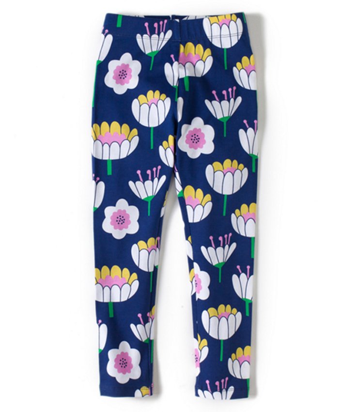 Kookie Kids Full Length Legging Floral Print - Blue-picture-34