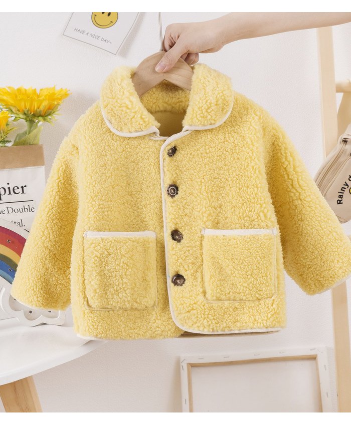 Kookie Kids Full Sleeves Winter Jacket - Yellow-image-17