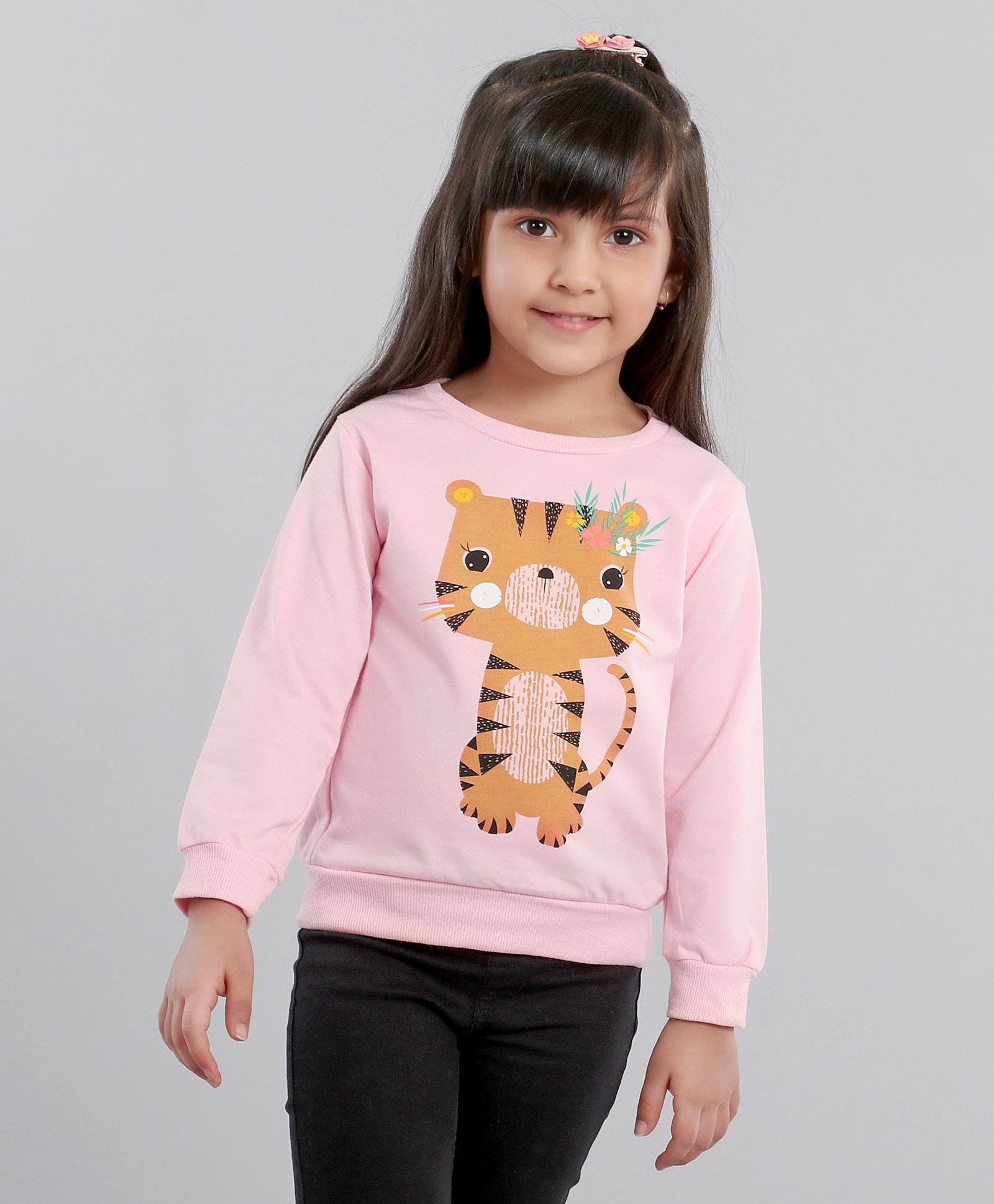 Kookie Kids Full Sleeves Sweatshirt Unicorn Print - Pink-image-37
