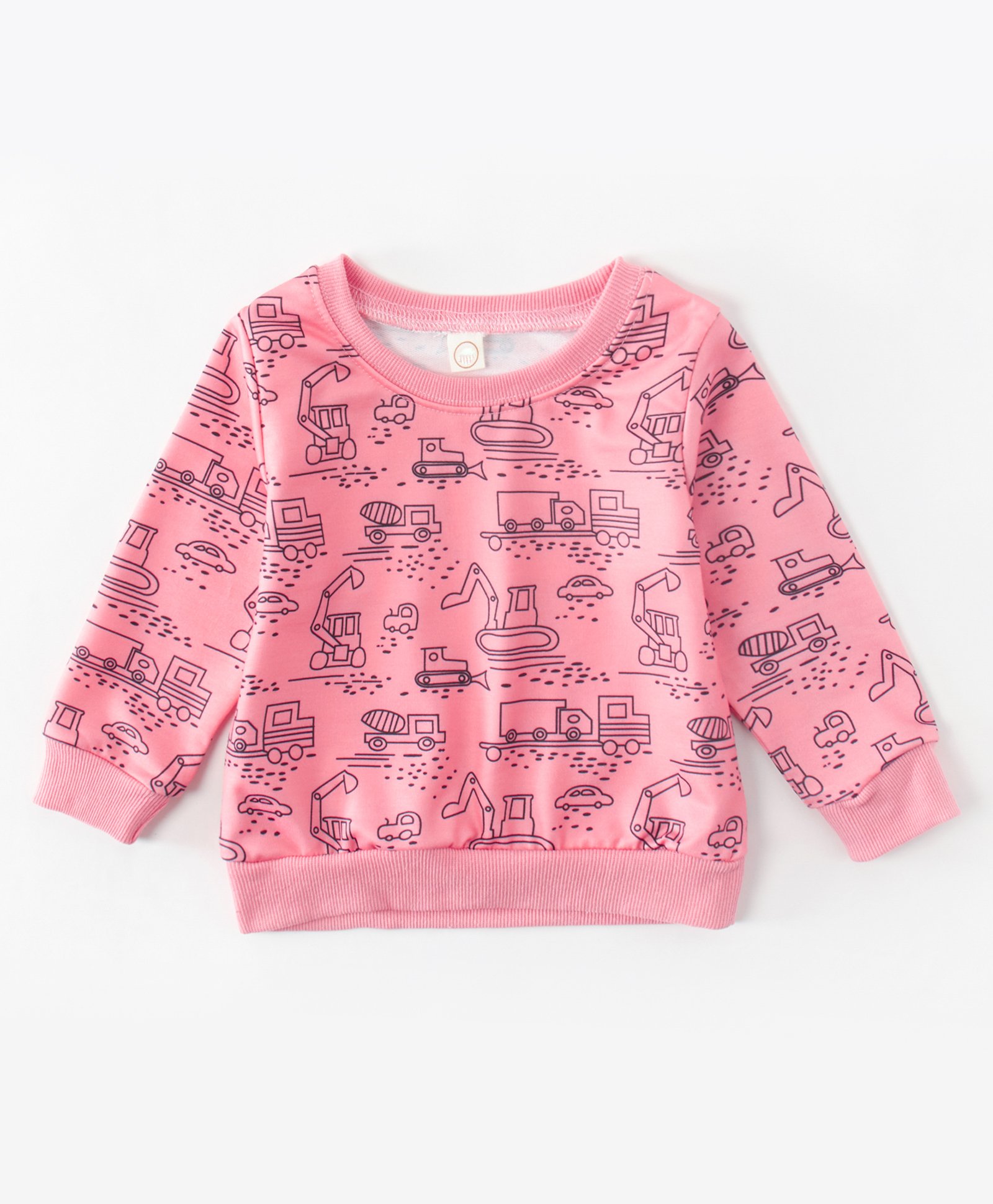 Kookie Kids Full Sleeves Sweatshirt Vehicle - Pink-image-21