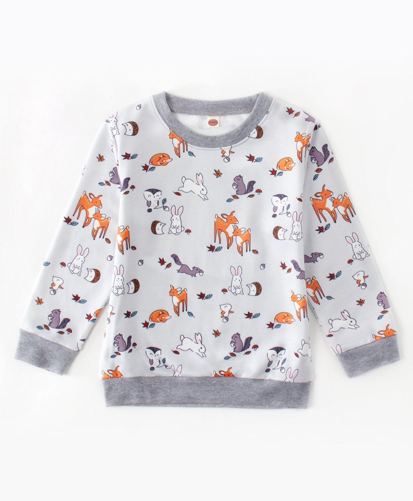 Kookie Kids Full Sleeves Sweatshirt Animal Print - Grey-image-14