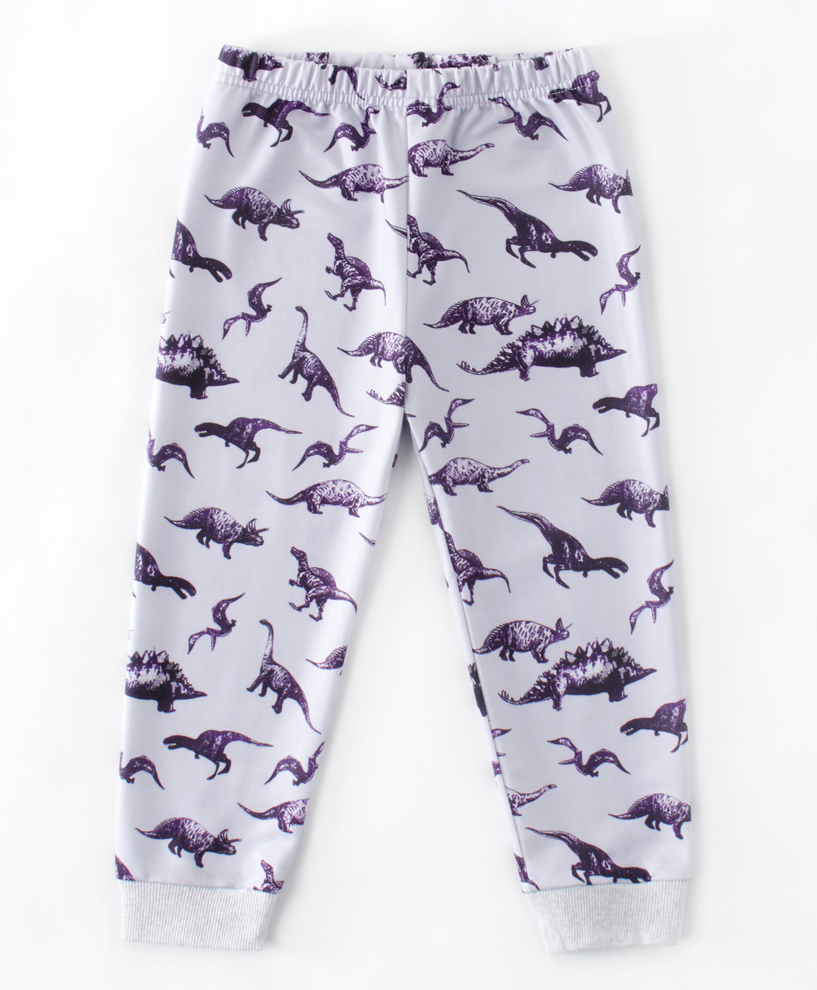 Kookie Kids Full Length Lounge Pant Dino Print - Grey-image-22