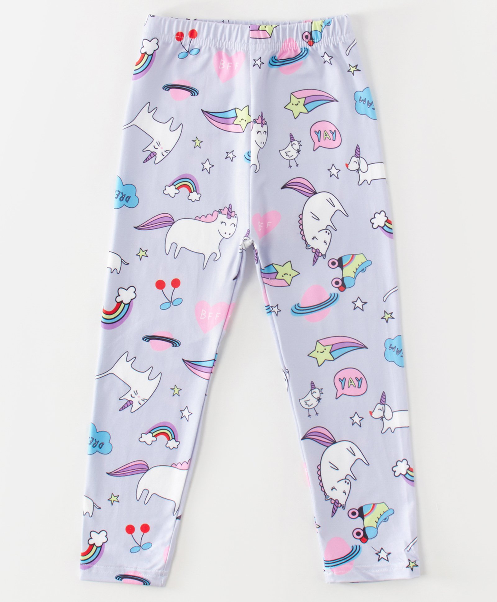 Kookie Kids Full Length Leggings Unicorn Print - Grey-image-18