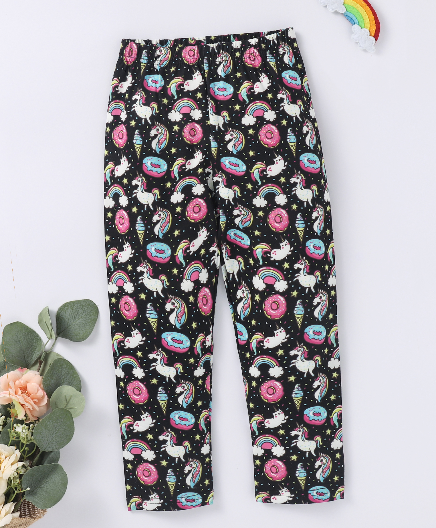 Kookie Kids Full Length Leggings Unicorn Print - Multicolor-picture-13