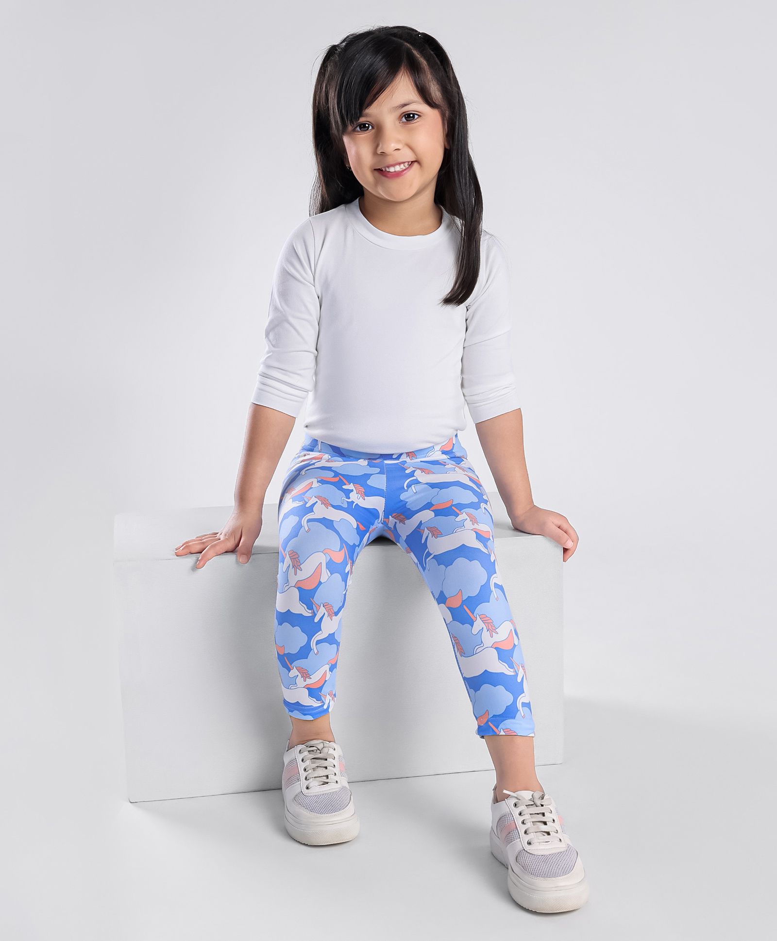 Kookie Kids Full Length Leggings Unicorn Print - Blue-picture-12