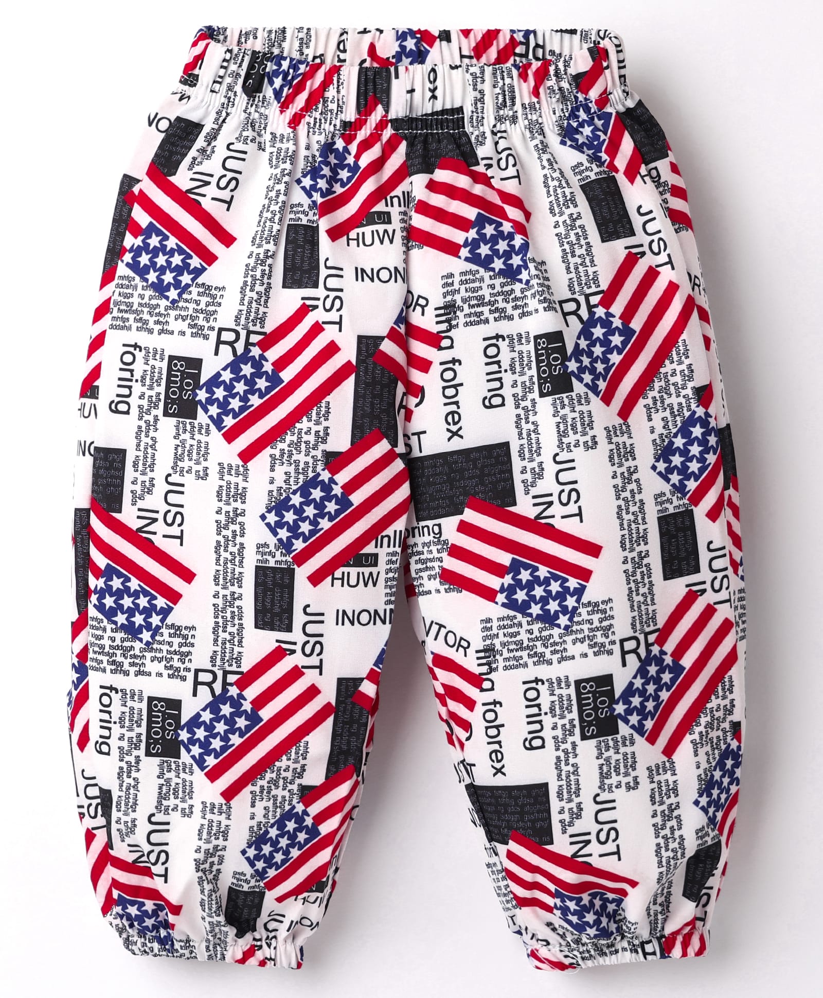 Kookie Kids Full Length Lounge Pant Flag Print - Red-picture-26