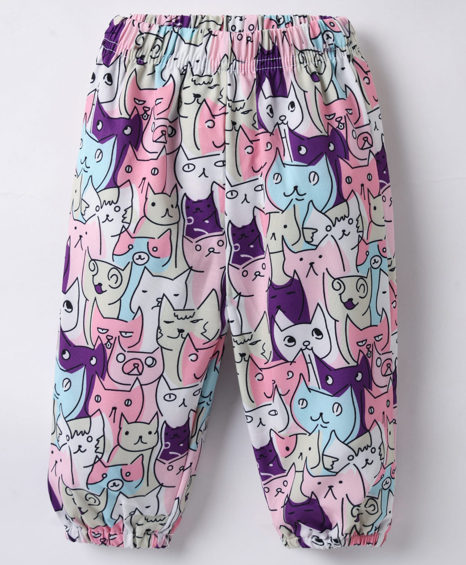 Kookie Kids Full Length Lounge Pant Kitty Print - Pink-picture-19