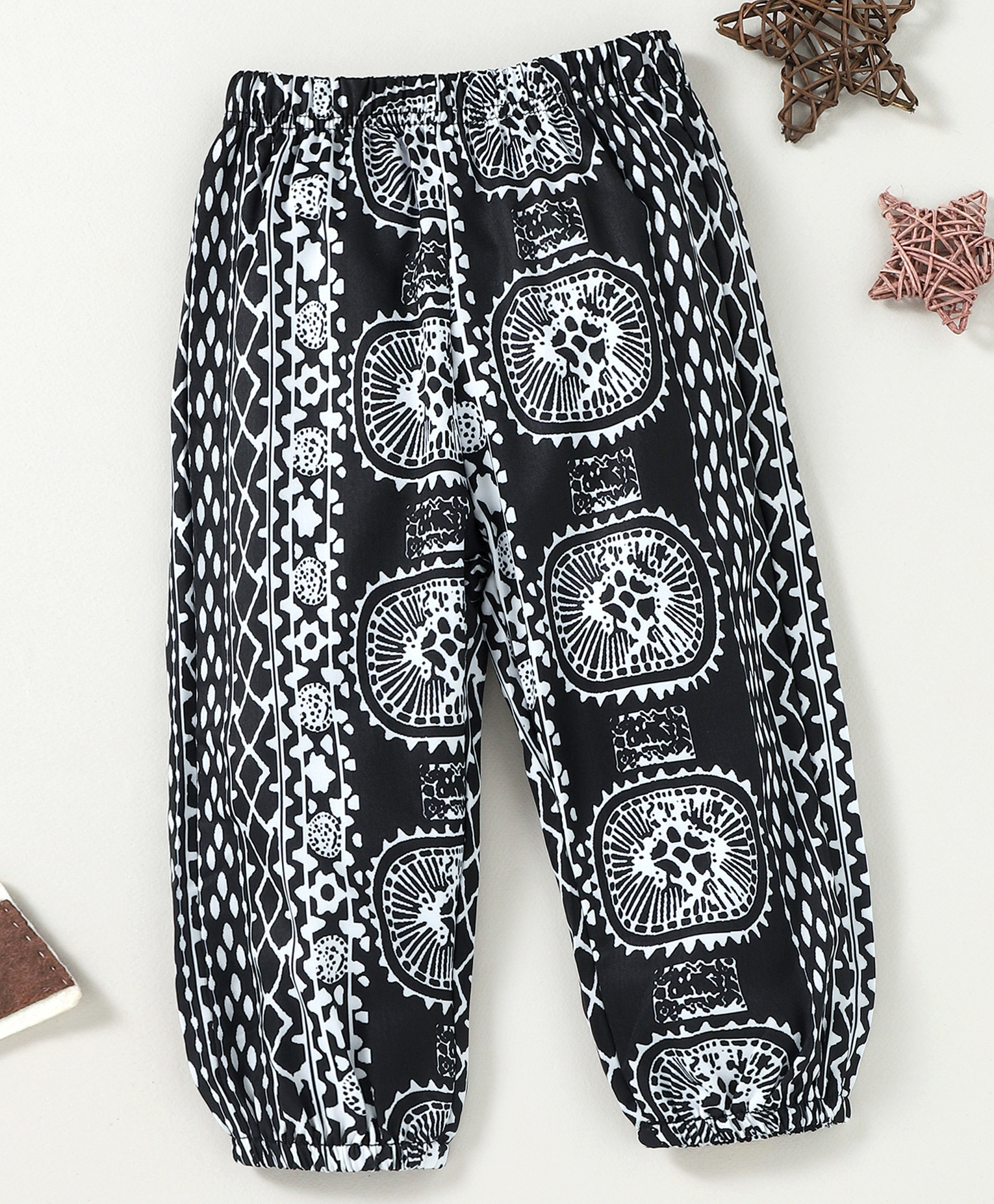 Kookie Kids Full Length Lounge Pant Abstract Print - Grey-picture-26