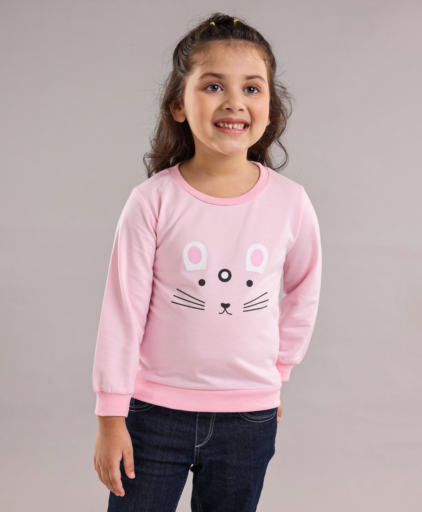 Kookie Kids Full Sleeves Sweatshirt Animal Print - Pink-image-41