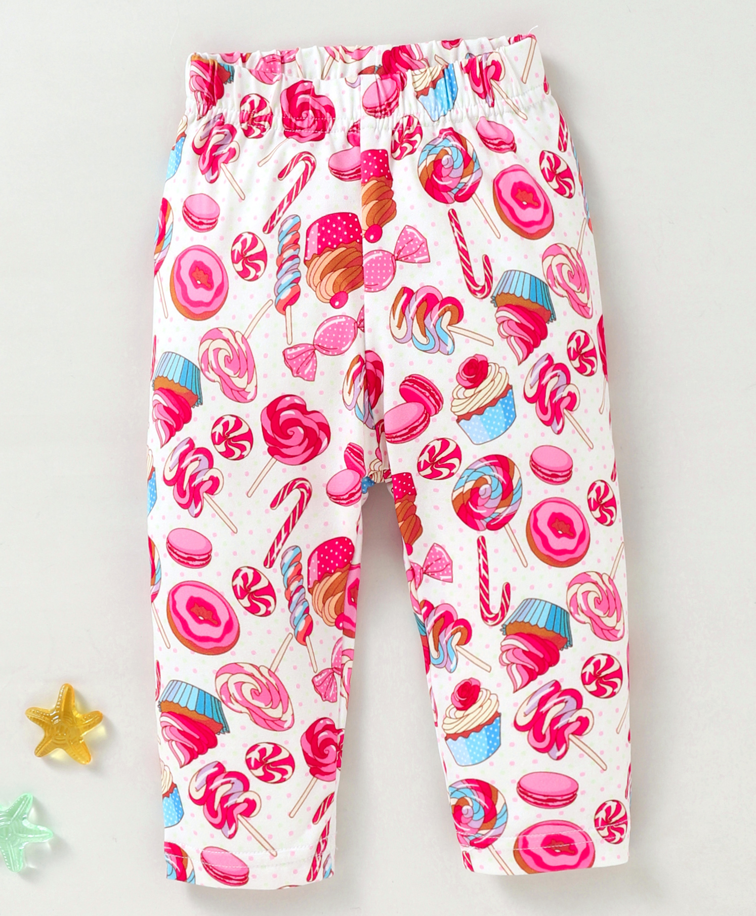 Kookie Kids Full Length Lounge Pant Candy Print - Pink-picture-21
