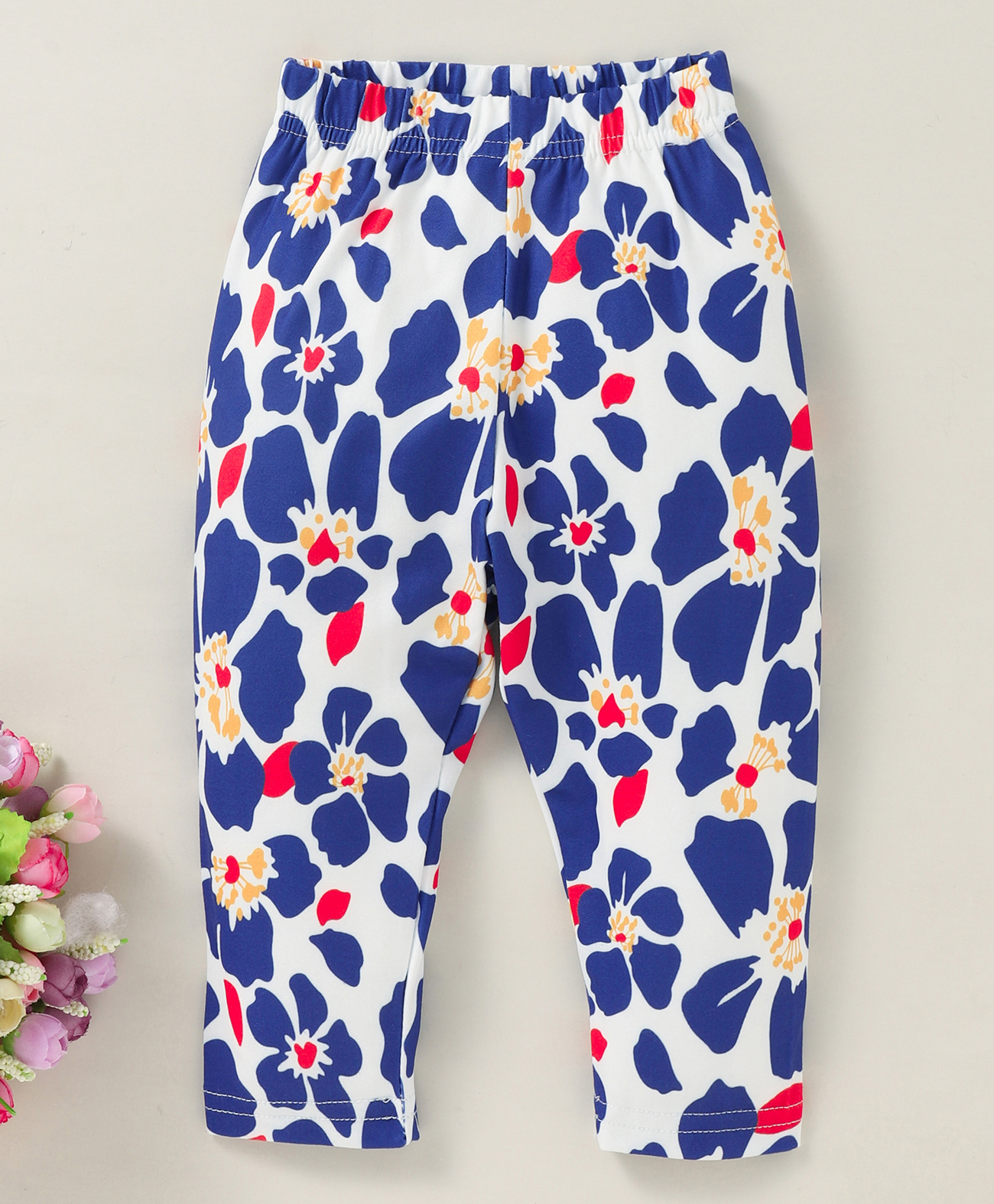 Kookie Kids Full Length Lounge Pant Floral Print - Blue-picture-25