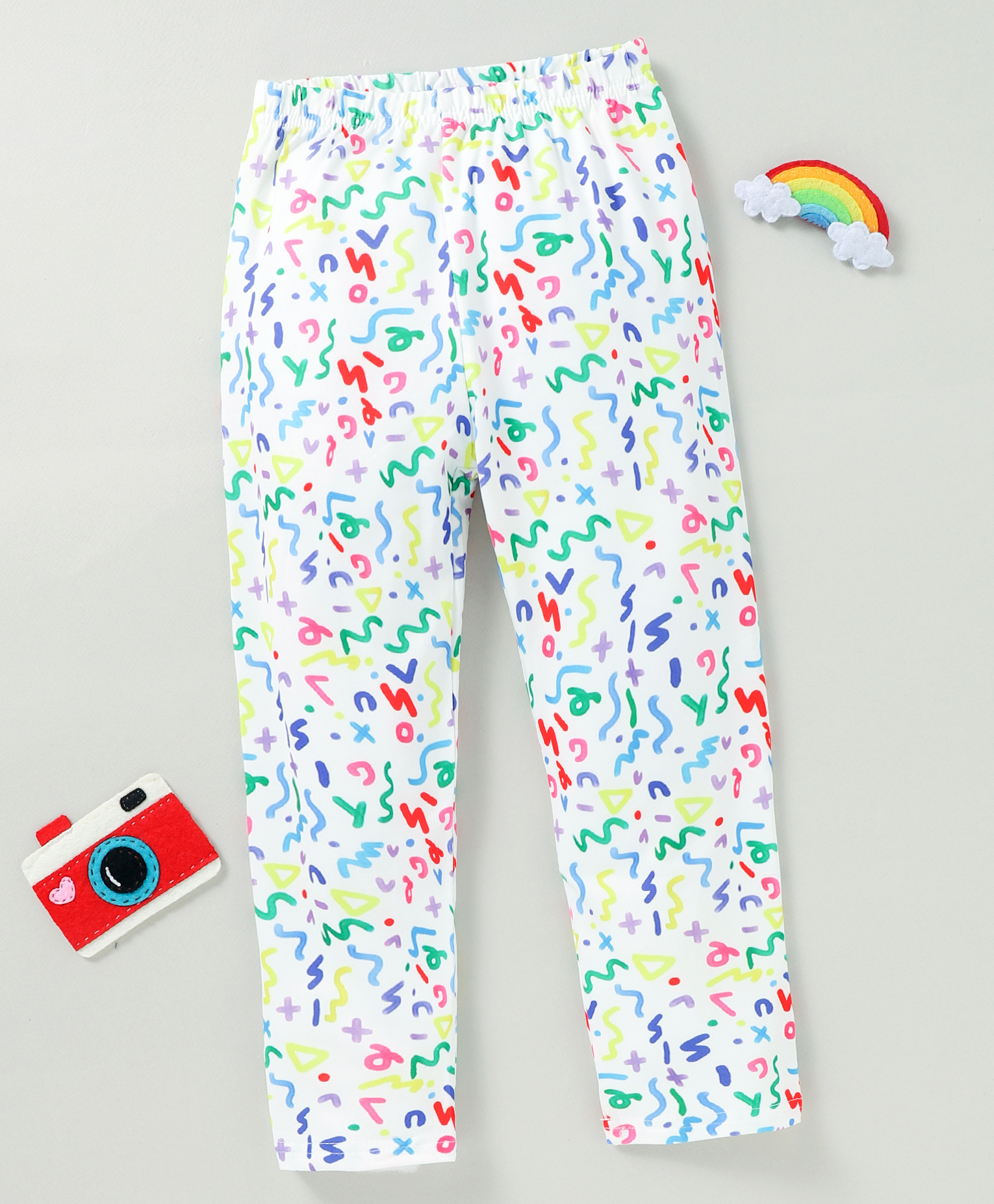 Kookie Kids Full Length Printed Leggings - White-picture-20
