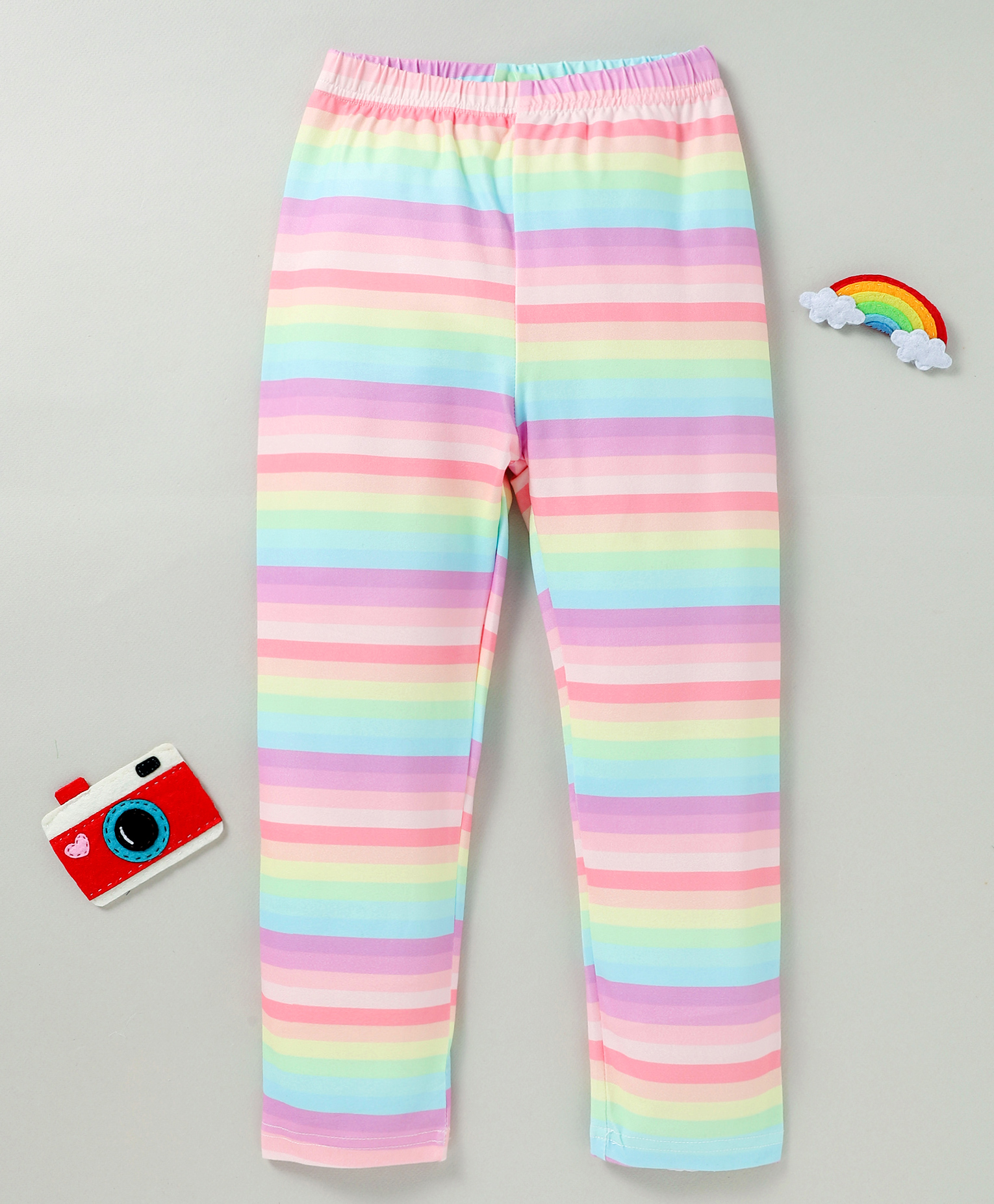 Kookie Kids Full Length Striped Leggings - Multicolour-image-7