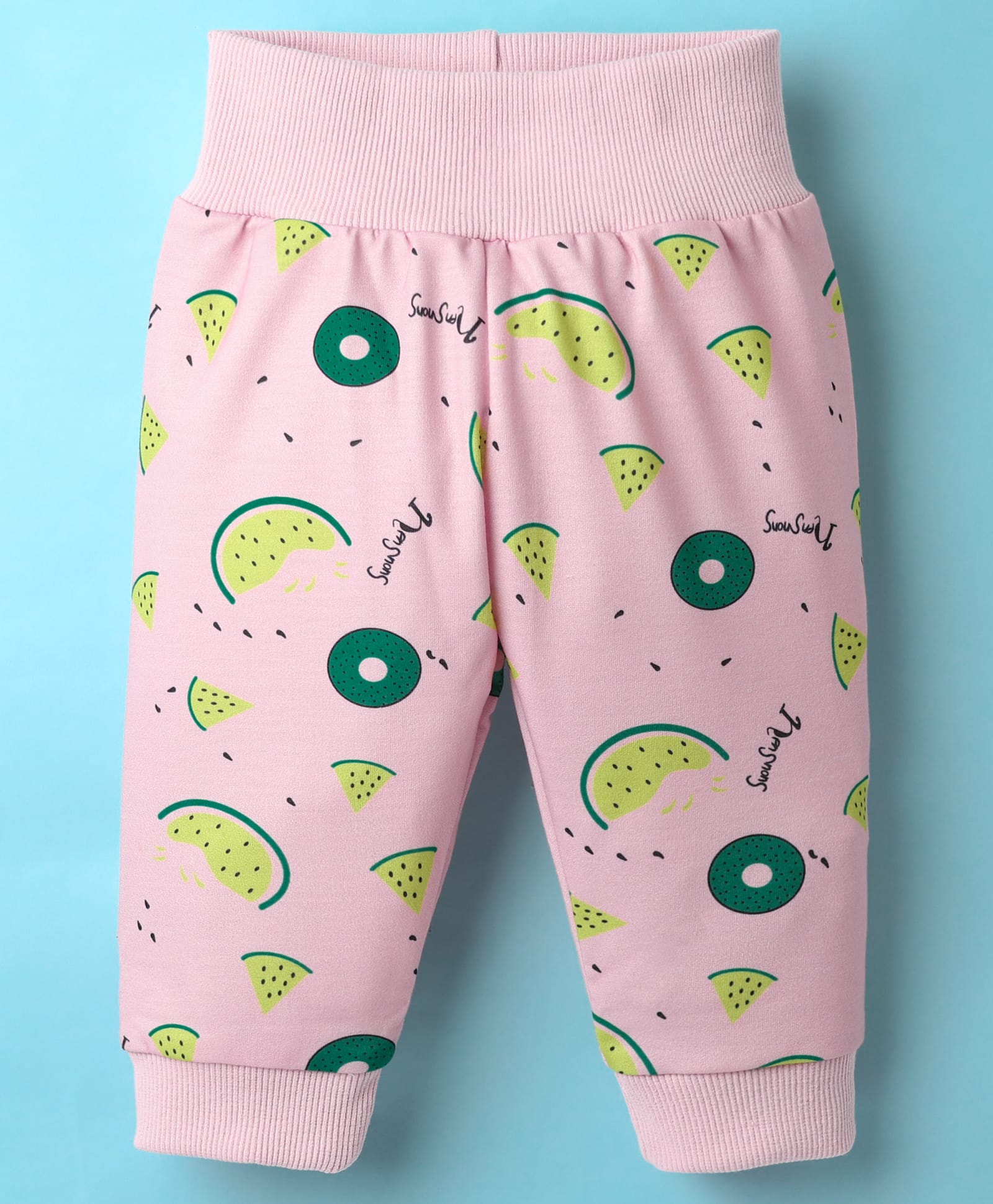Kookie Kids Full Length Lounge Pant Melon Print  - Pink-picture-28