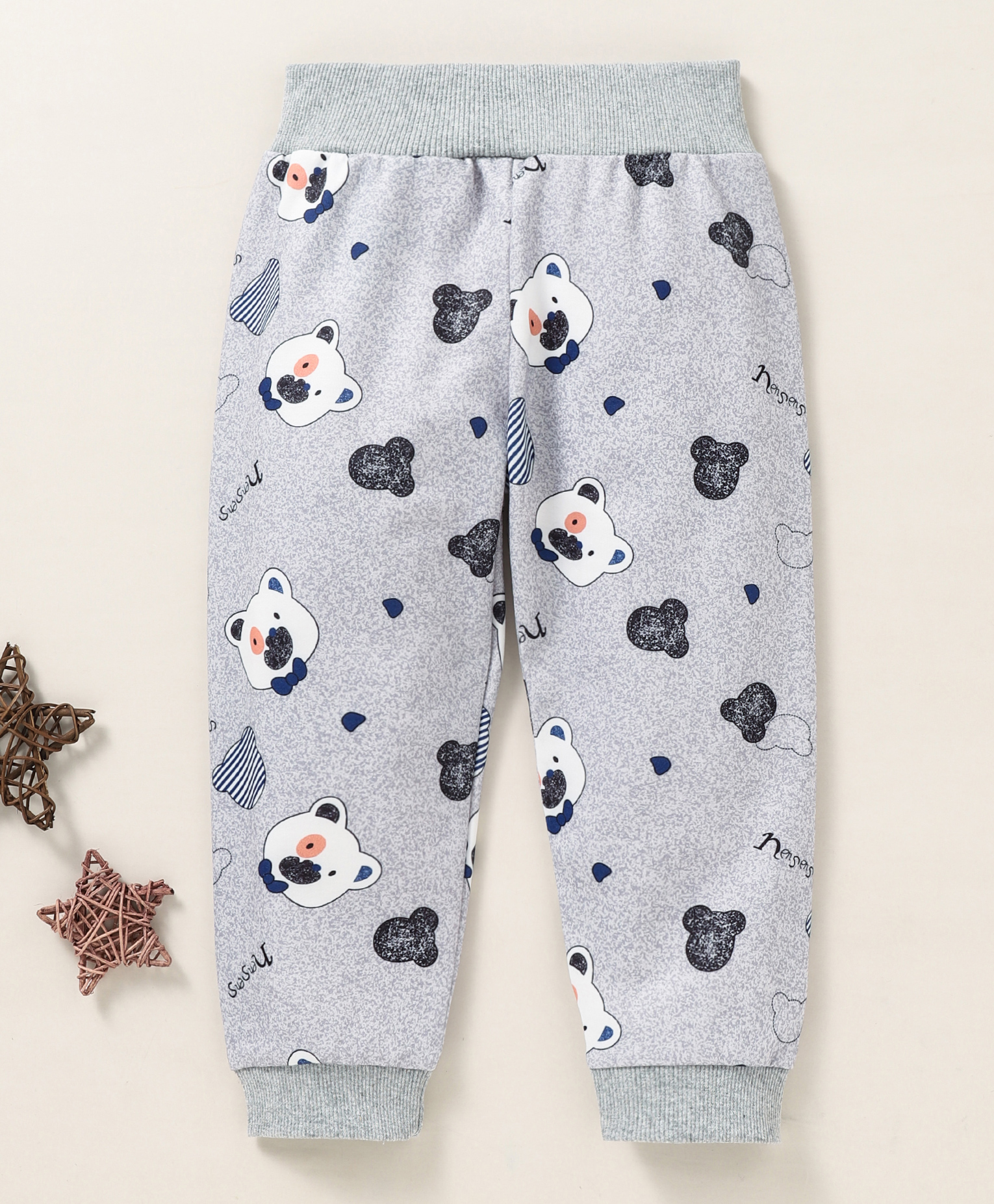Kookie Kids Full Length Lounge Pant Bear Print  - Grey-picture-15