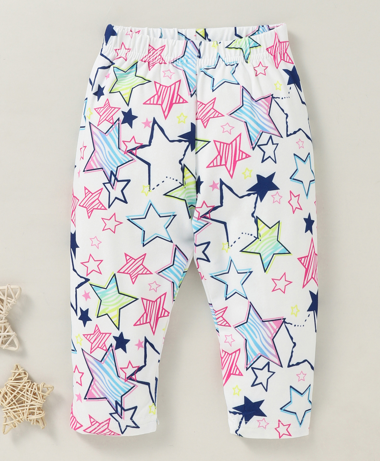Kookie Kids Full Length Lounge Pant Star Print - Multicolor-picture-22