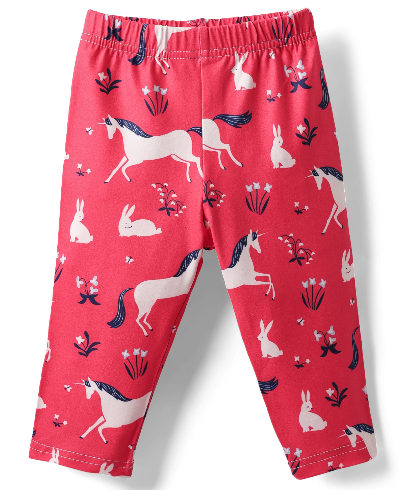 Kookie Kids Full Length Leggings Unicorn Print - Red-image-48