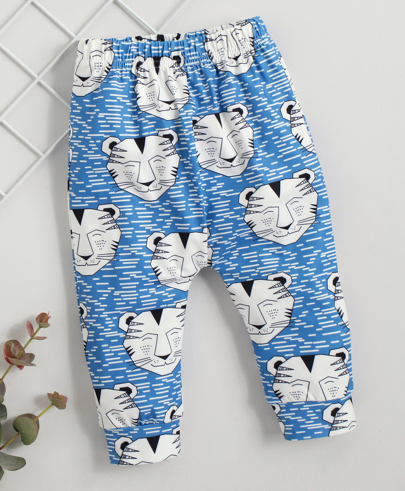 Kookie Kids Full Length Lounge Pants Tiger Print - Blue-image-47