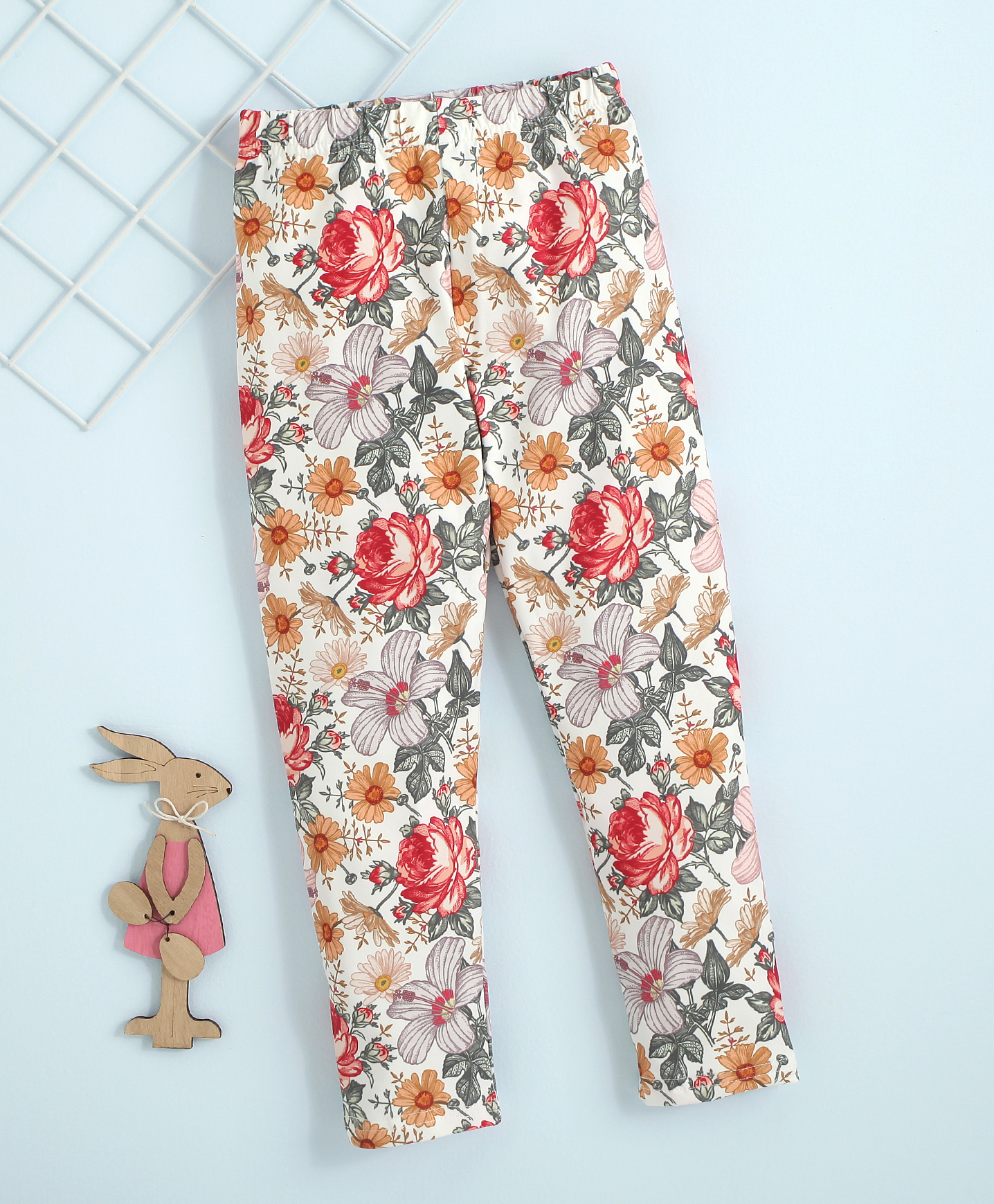 Kookie Kids Full Length Leggings Floral Print - Multicolor-image-37