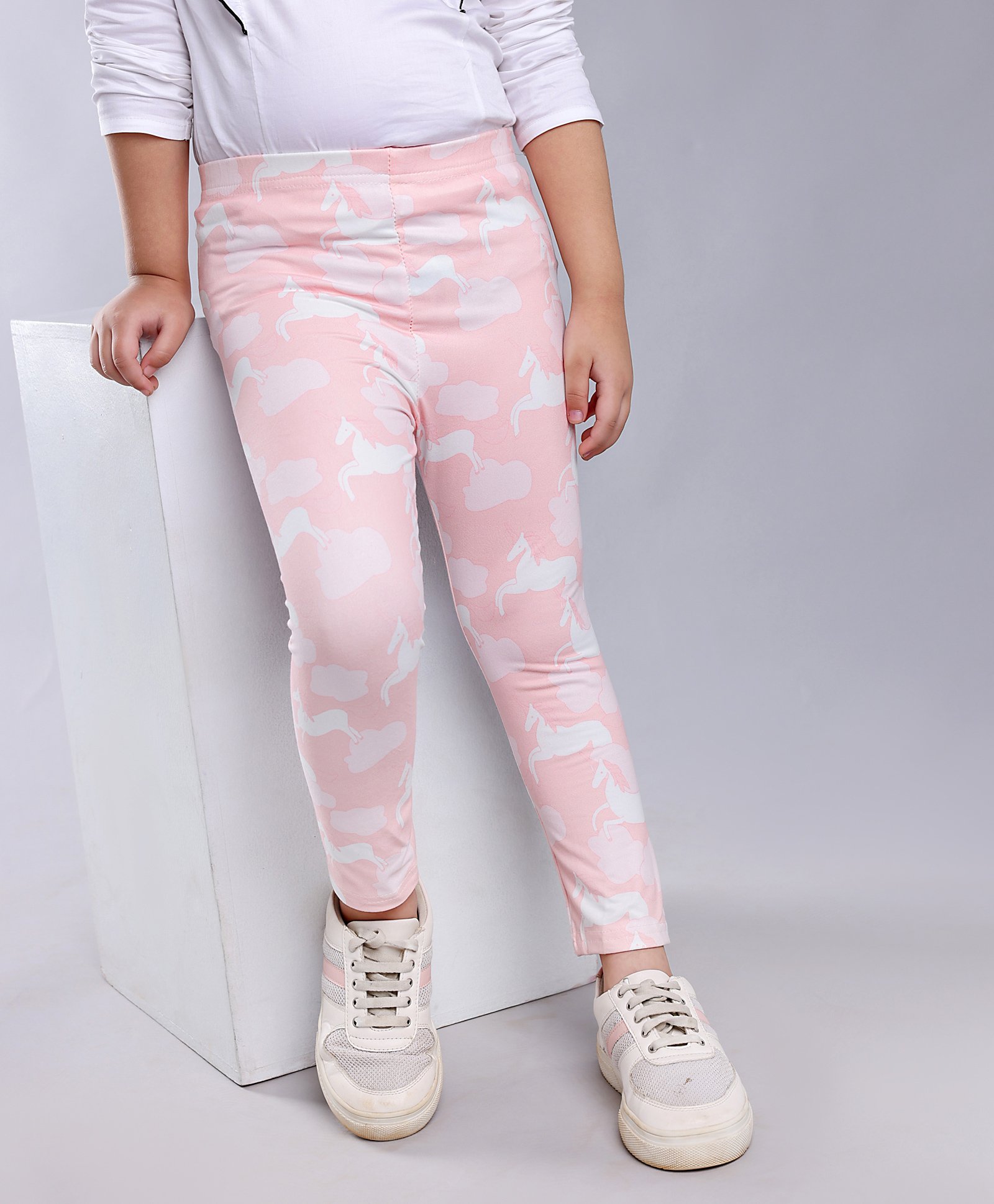 Kookie Kids Full Length Leggings Unicorn Print - Pink-picture-20