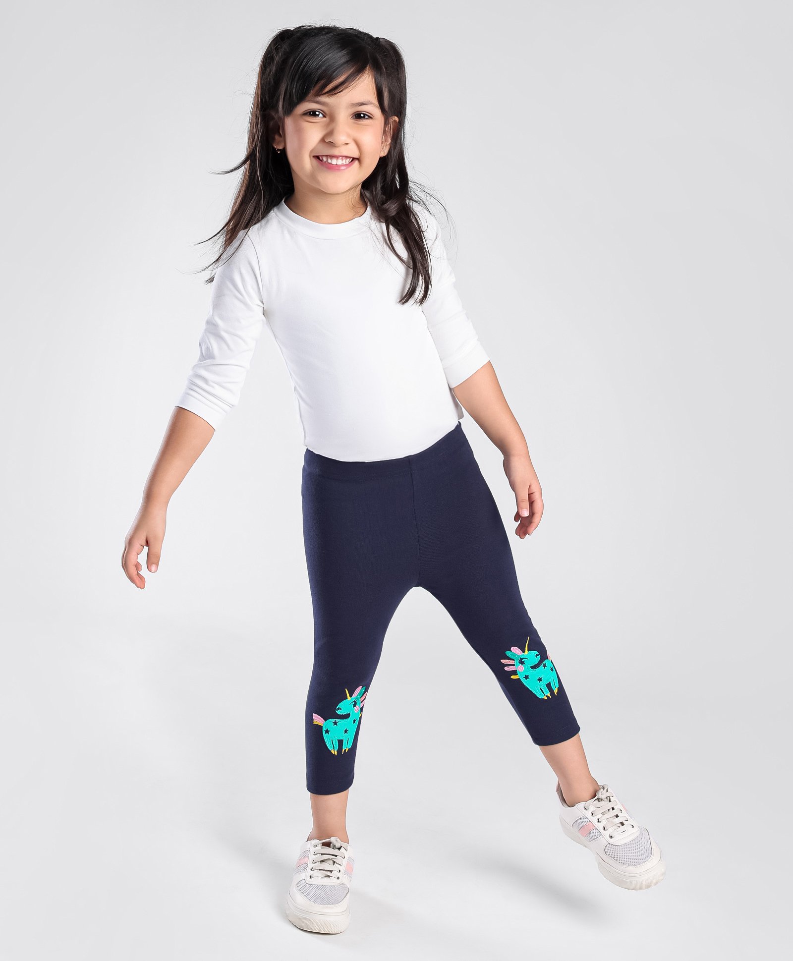 Kookie Kids Full Length Leggings Unicorn Print - Blue-image-12