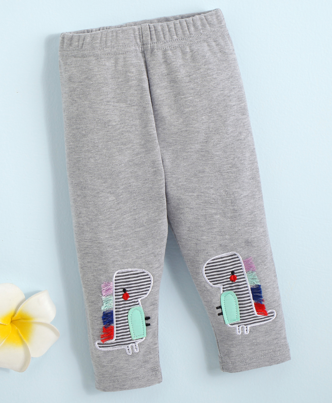Kookie Kids Full Length Leggings Dino Print - Grey-image-9
