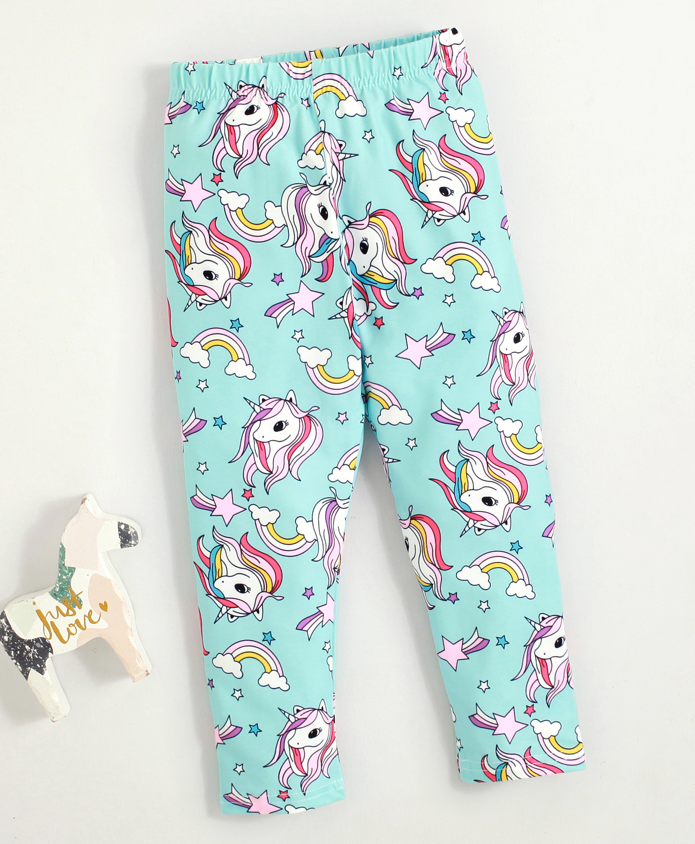 Kookie Kids Full Length Lounge Pants Unicorn Print - Blue-picture-26