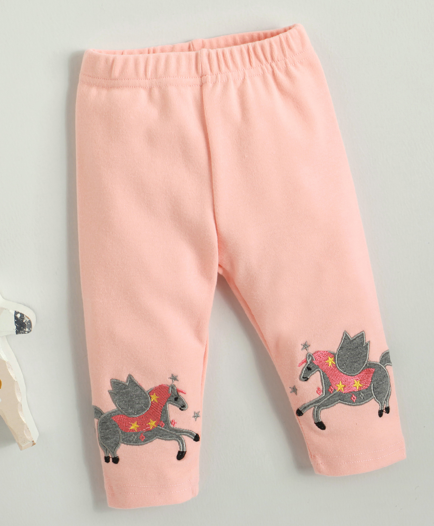 Kookie Kids Full Length Leggings Horse Patch - Pink-image-49