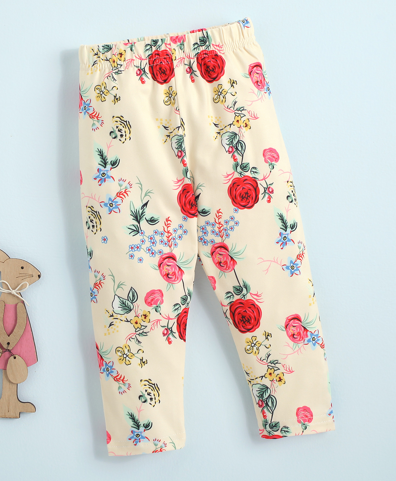 Kookie Kids Full Length Leggings Flower Print - Yellow-picture-19